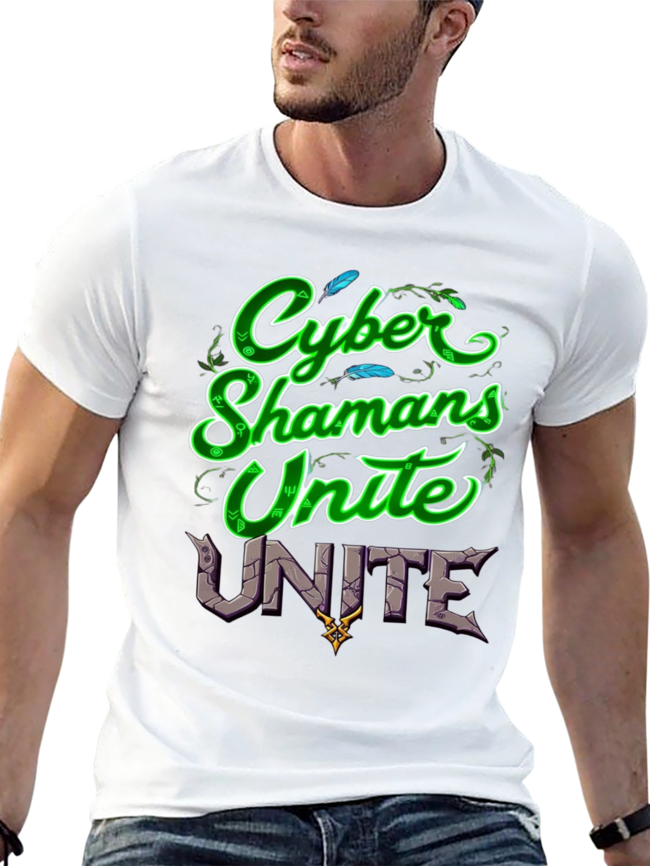 Cyber Shamans Unite Graphic T-Shirt
