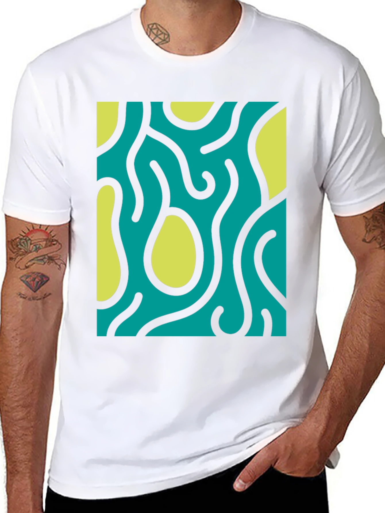 Abstract Pattern Graphic T-Shirt - Stylish Casual Wear