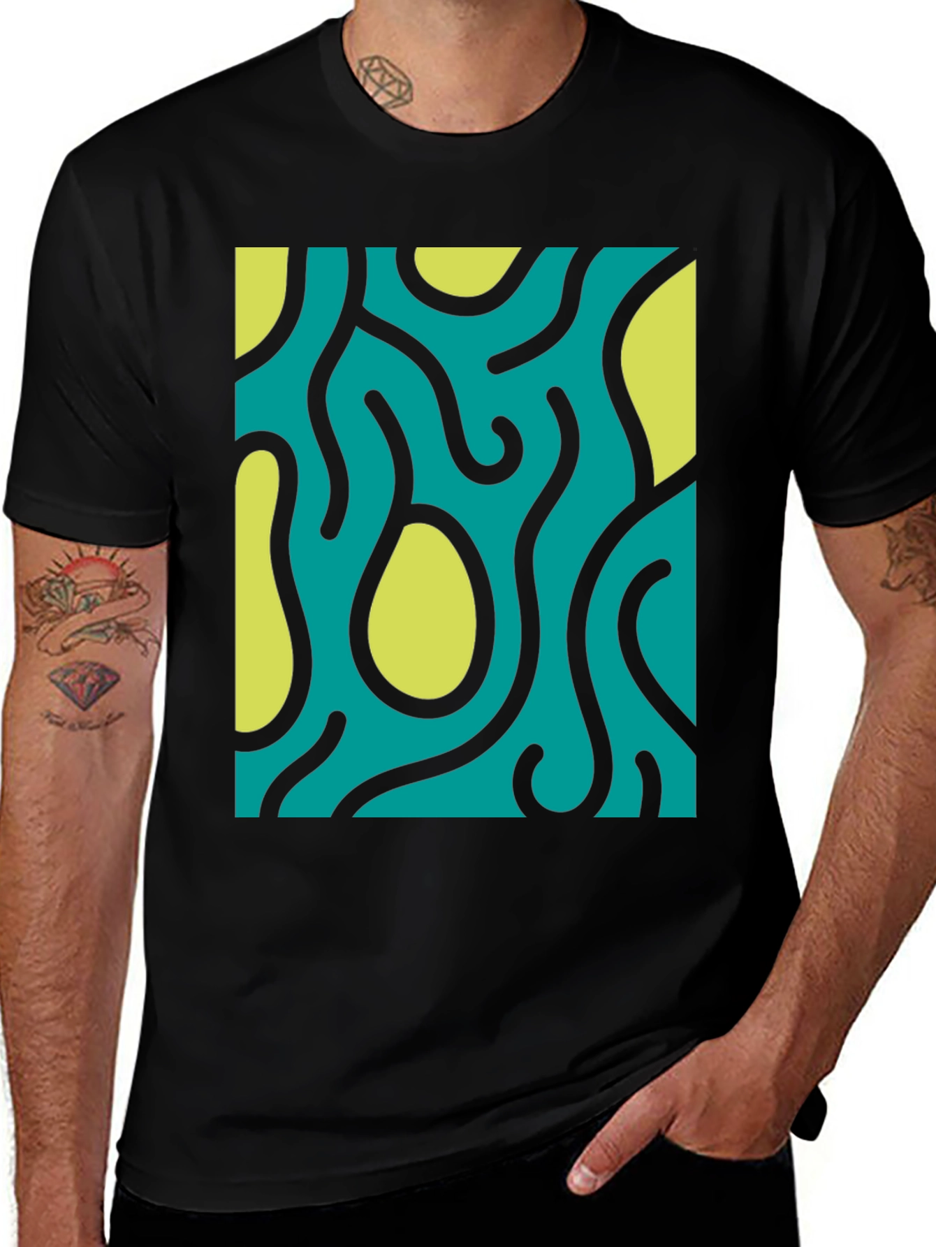 Abstract Pattern Graphic T-Shirt - Stylish Casual Wear