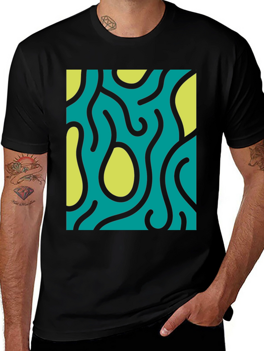 Abstract Pattern Graphic T-Shirt - Stylish Casual Wear