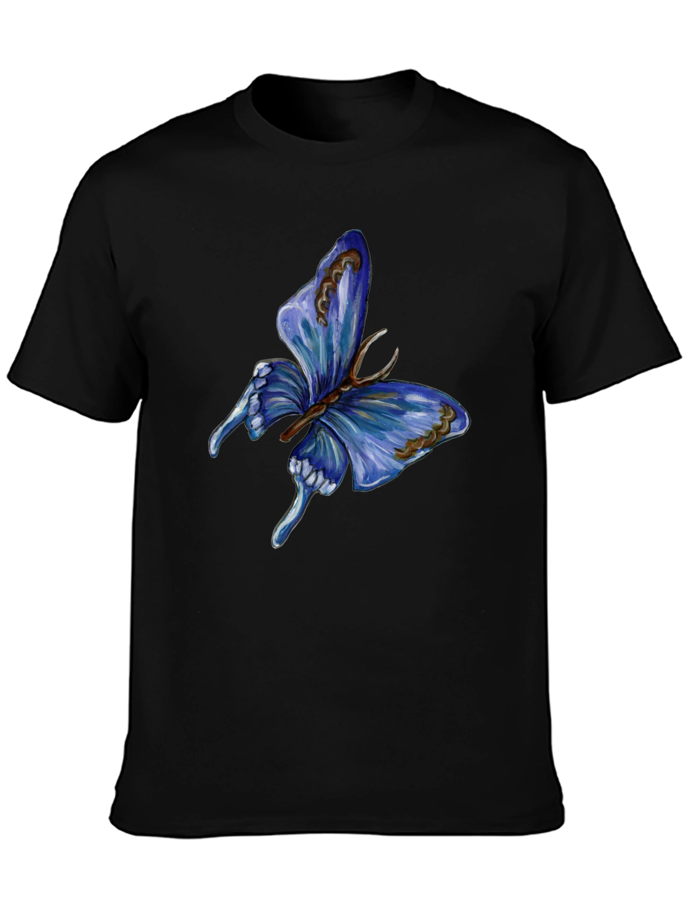 Butterfly Graphic Print Black T-Shirt for Men