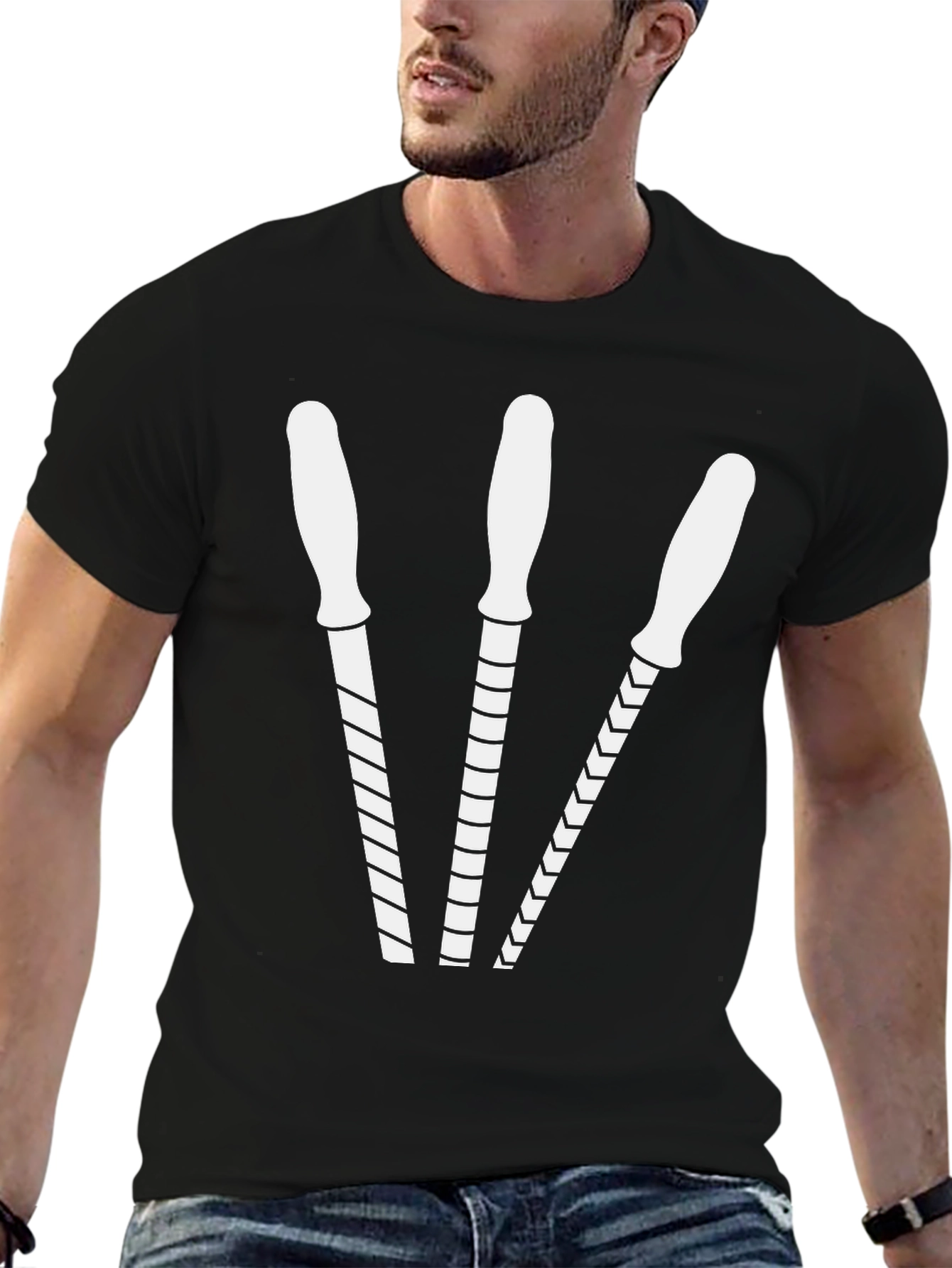 Graphic T-Shirt with File Tool Design