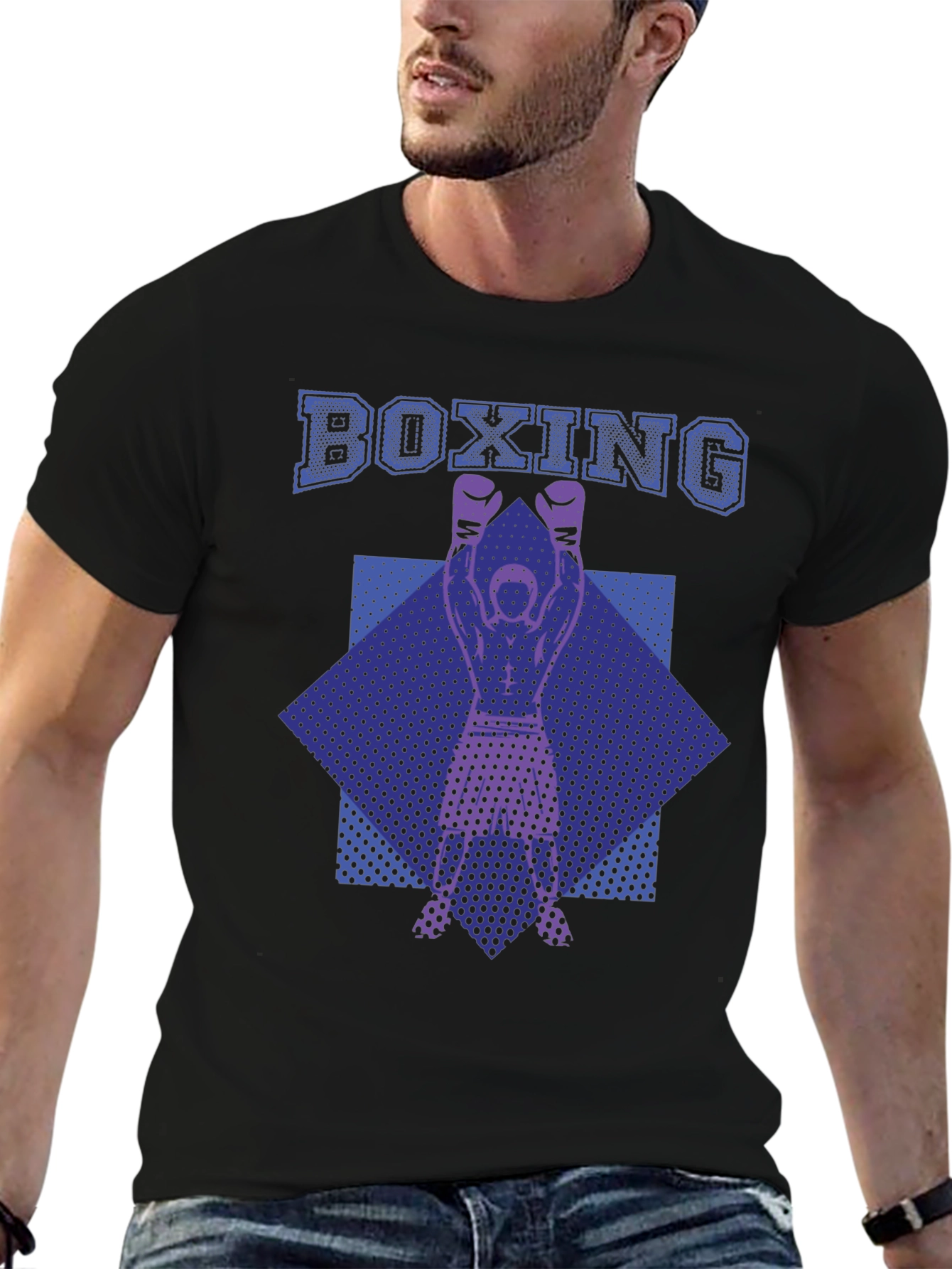 Boxing Graphic Print T-Shirt