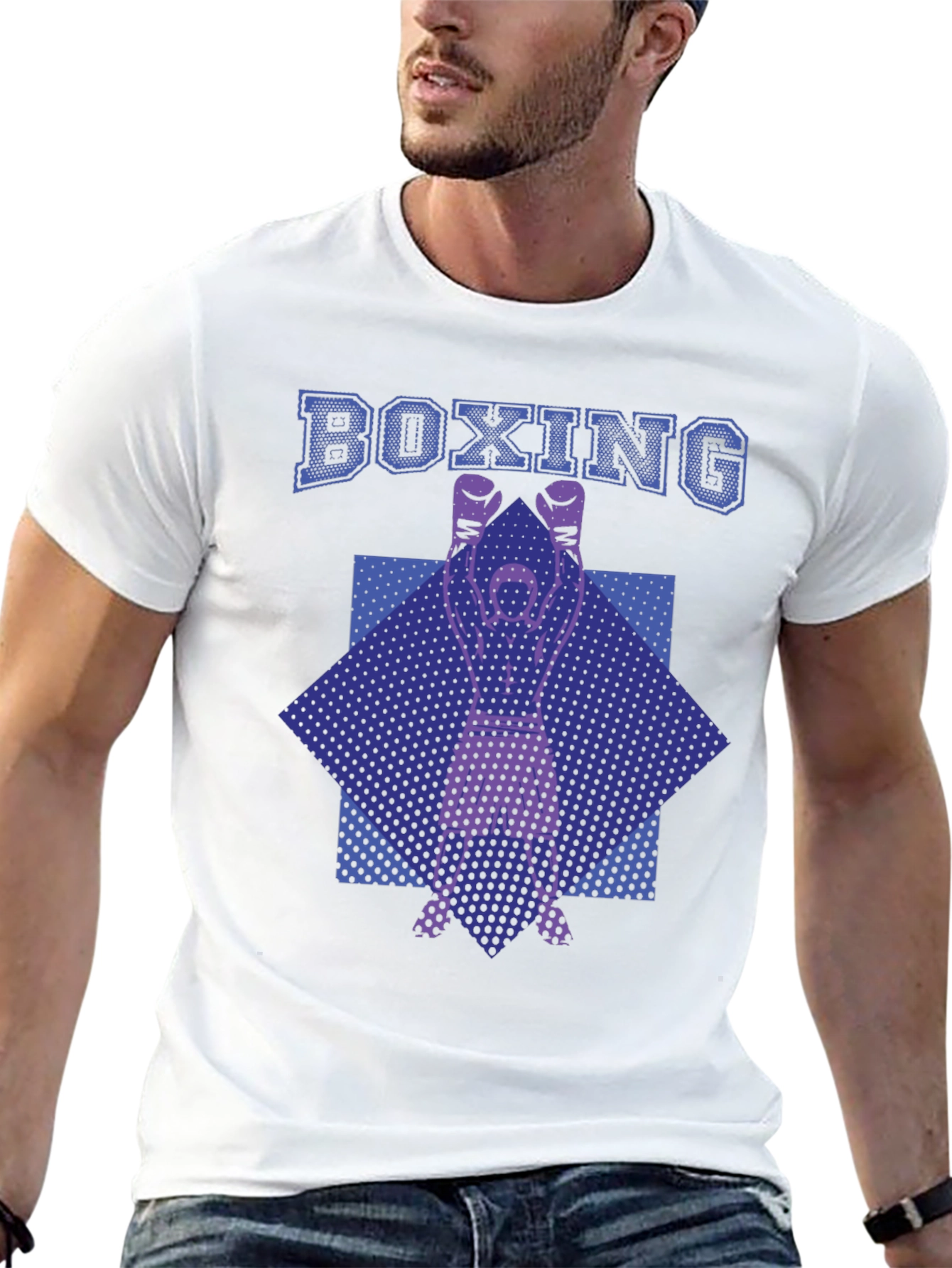 Boxing Graphic Print T-Shirt