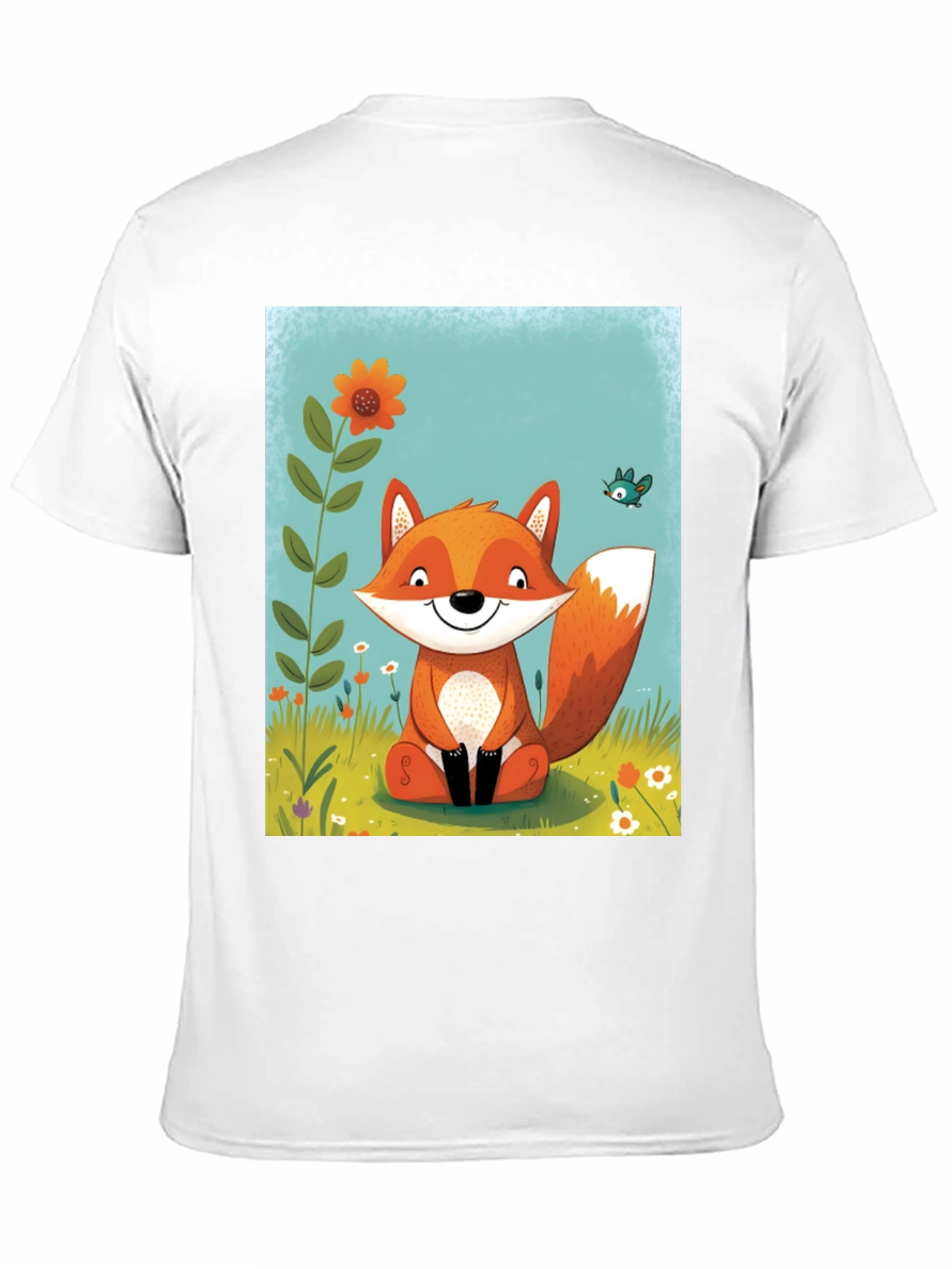 Fox Graphic Tee - Whimsical Cartoon Style