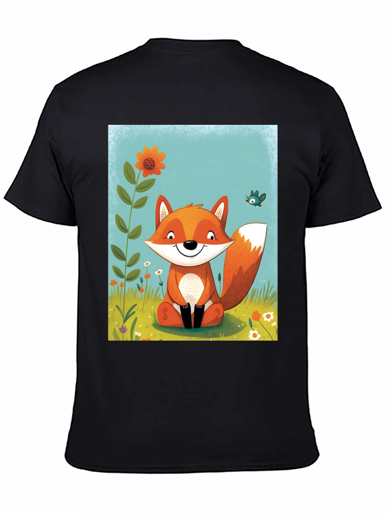Fox Graphic Tee - Whimsical Cartoon Style