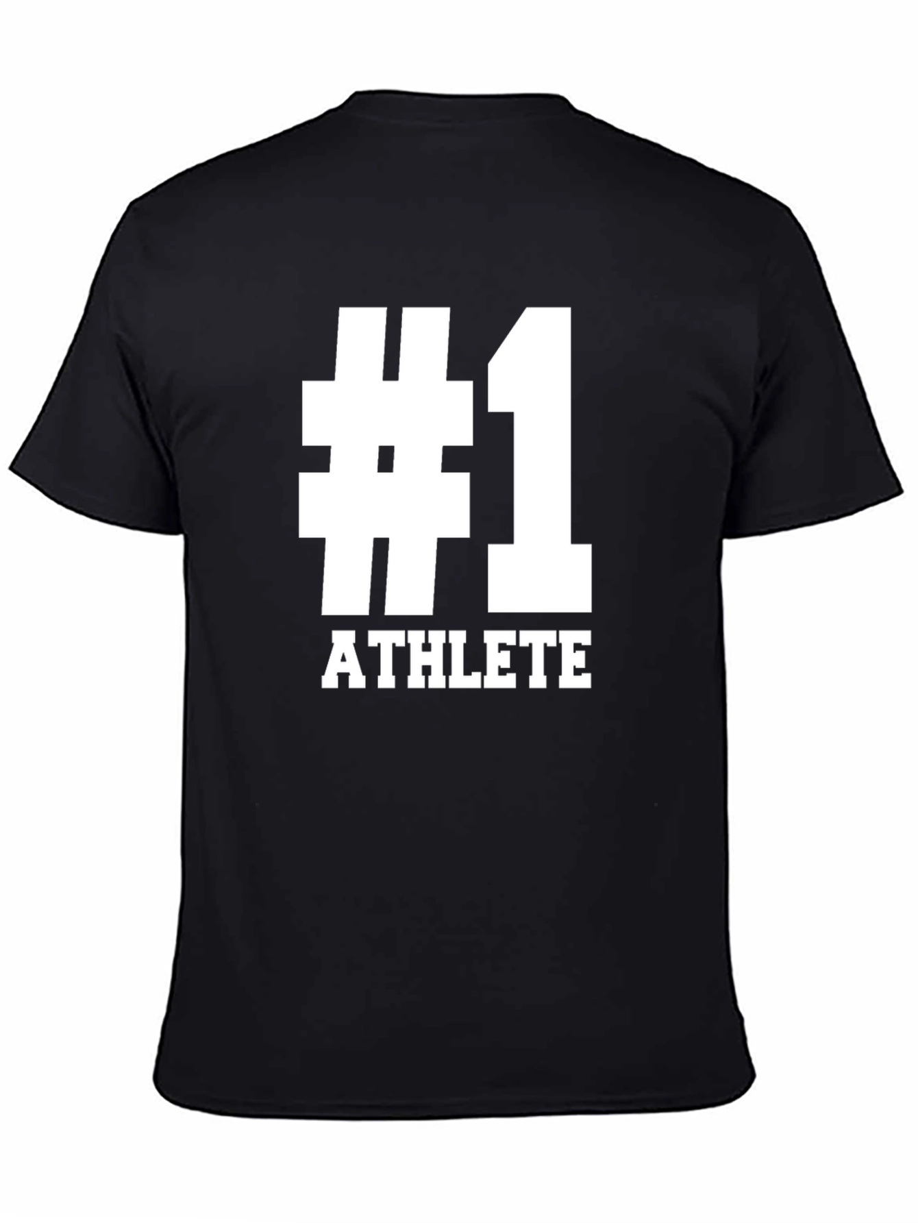 Number One Athlete Graphic Tee - Black