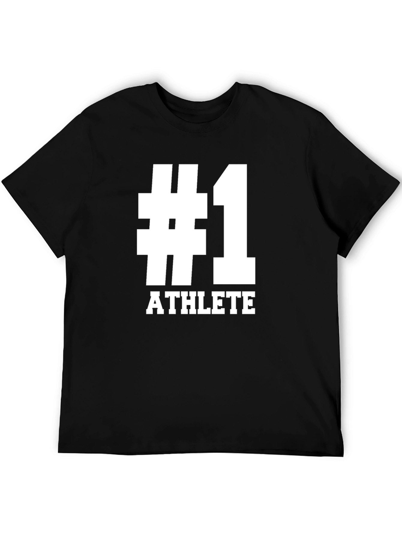 Number One Athlete Graphic Tee - Black