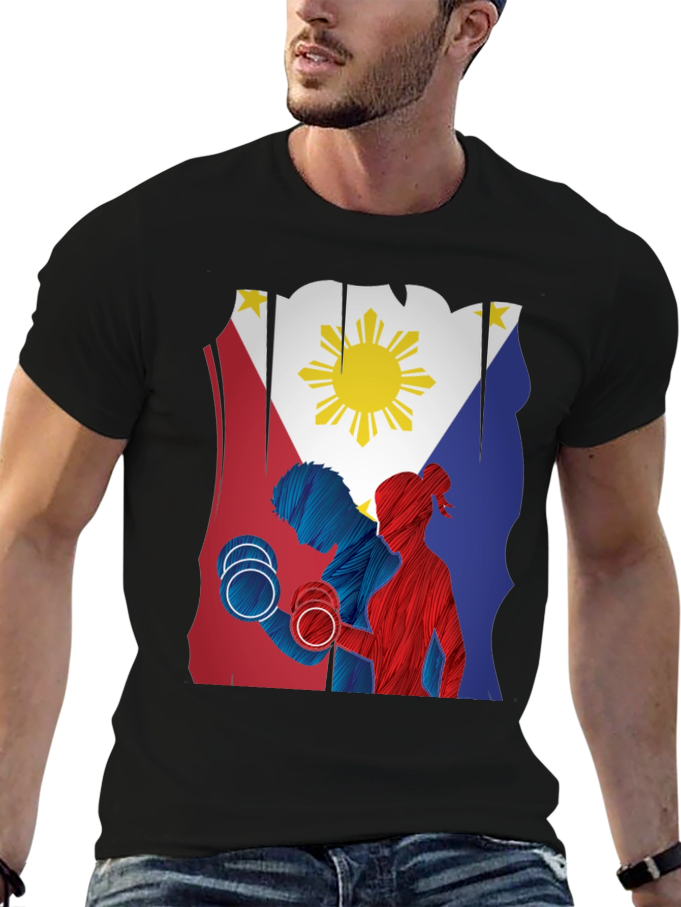Philippine Flag Gym Workout T-Shirt