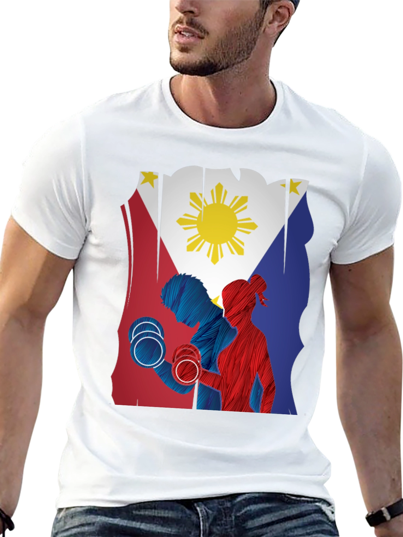 Philippine Flag Gym Workout T-Shirt