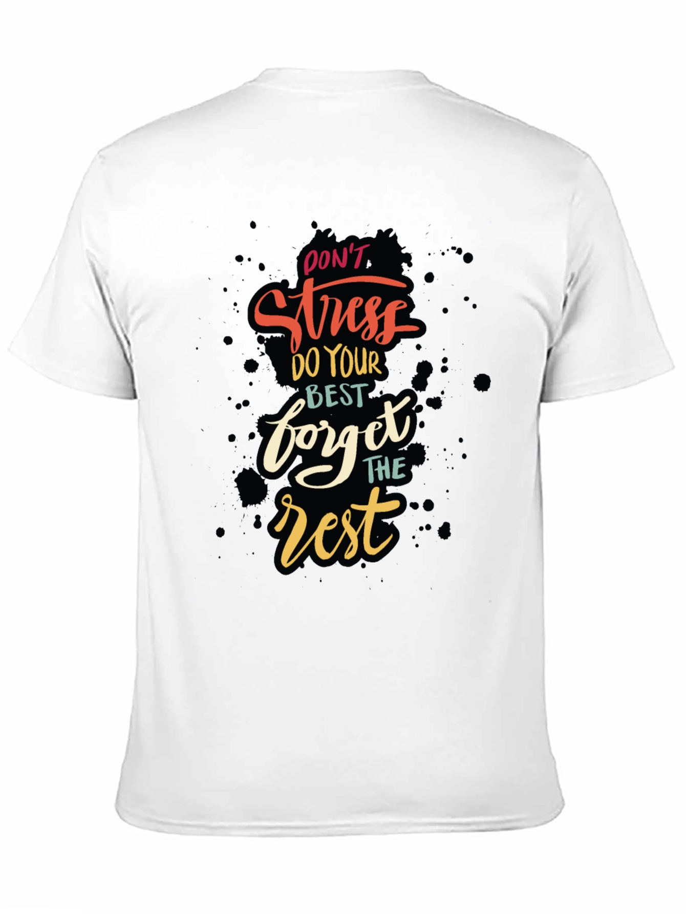 Dont Stress Graphic Tee - Black Cotton Comfort
