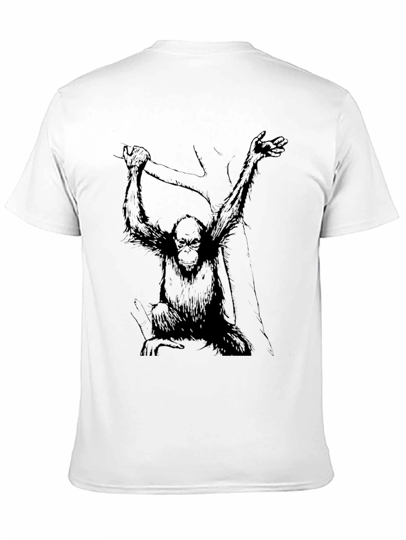Monkey Graphic Black Tee - Urban Style