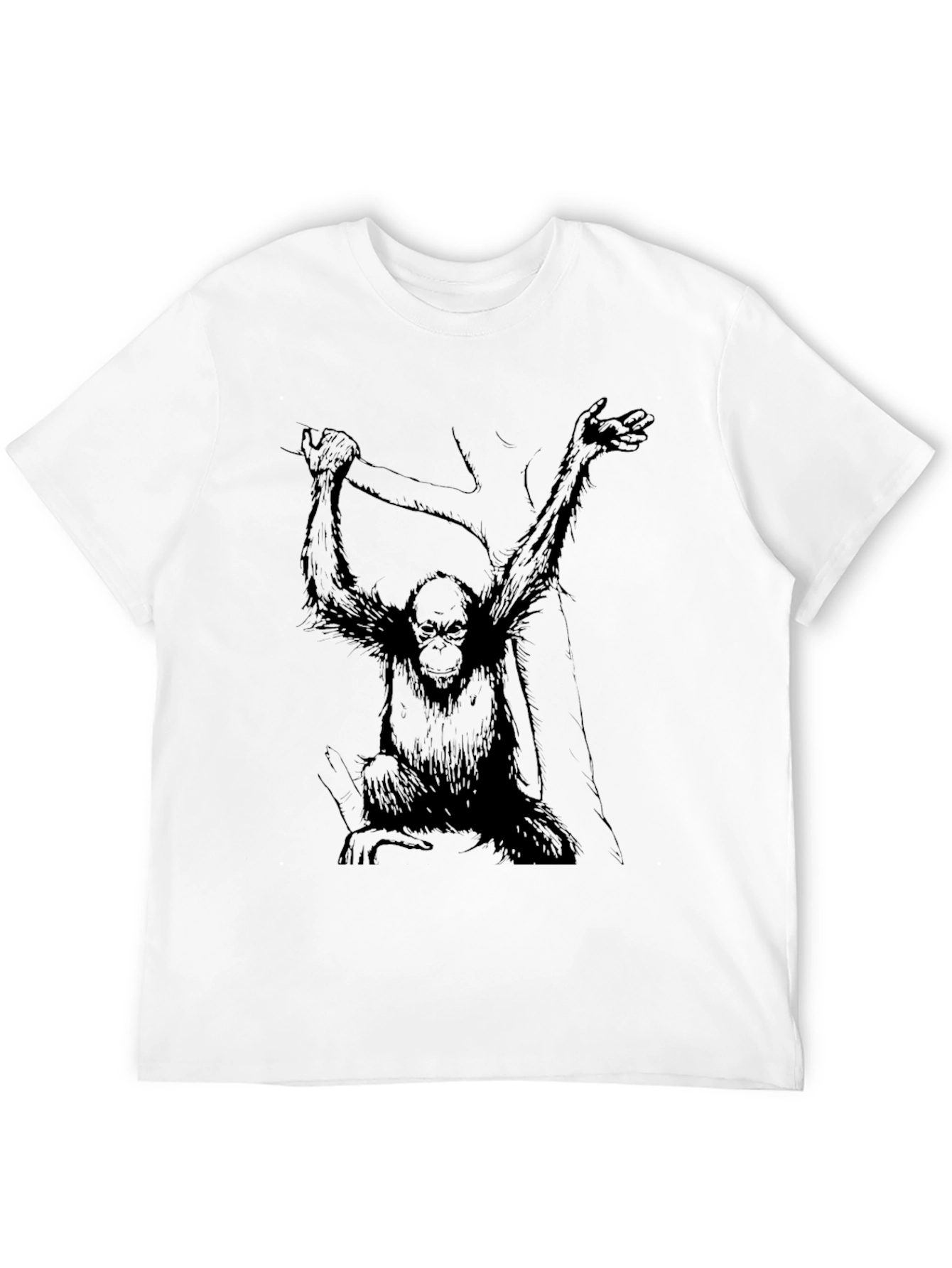 Monkey Graphic Black Tee - Urban Style