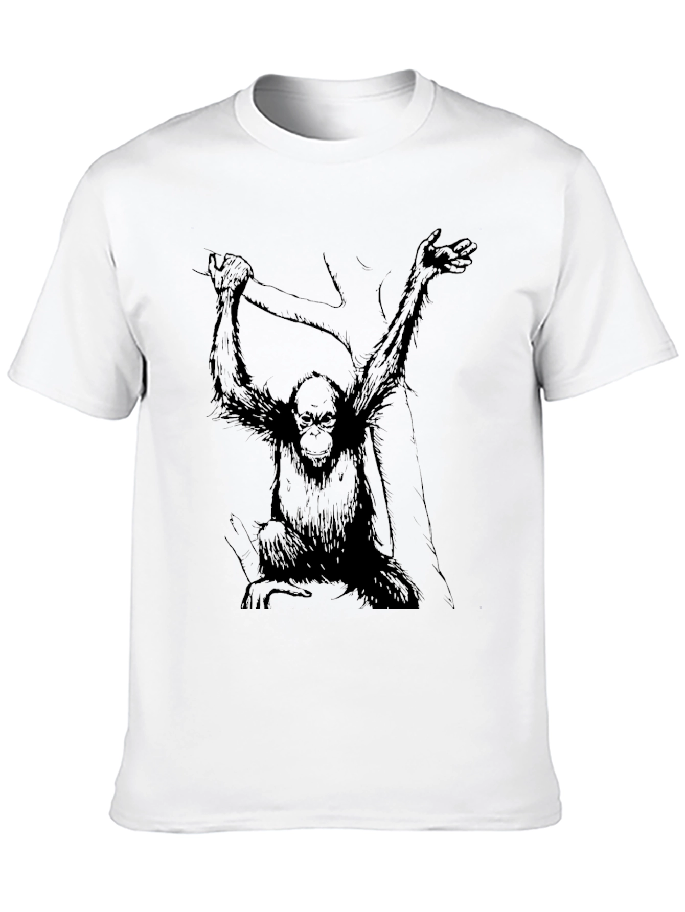 Monkey Graphic Black Tee - Urban Style