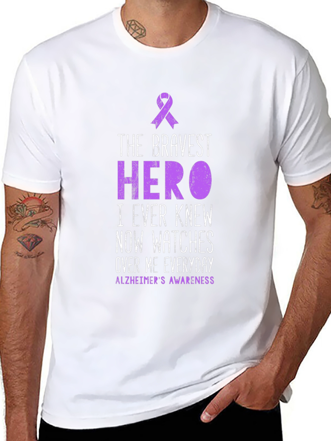 Alzheimers Awareness T-Shirt - Hero Tribute
