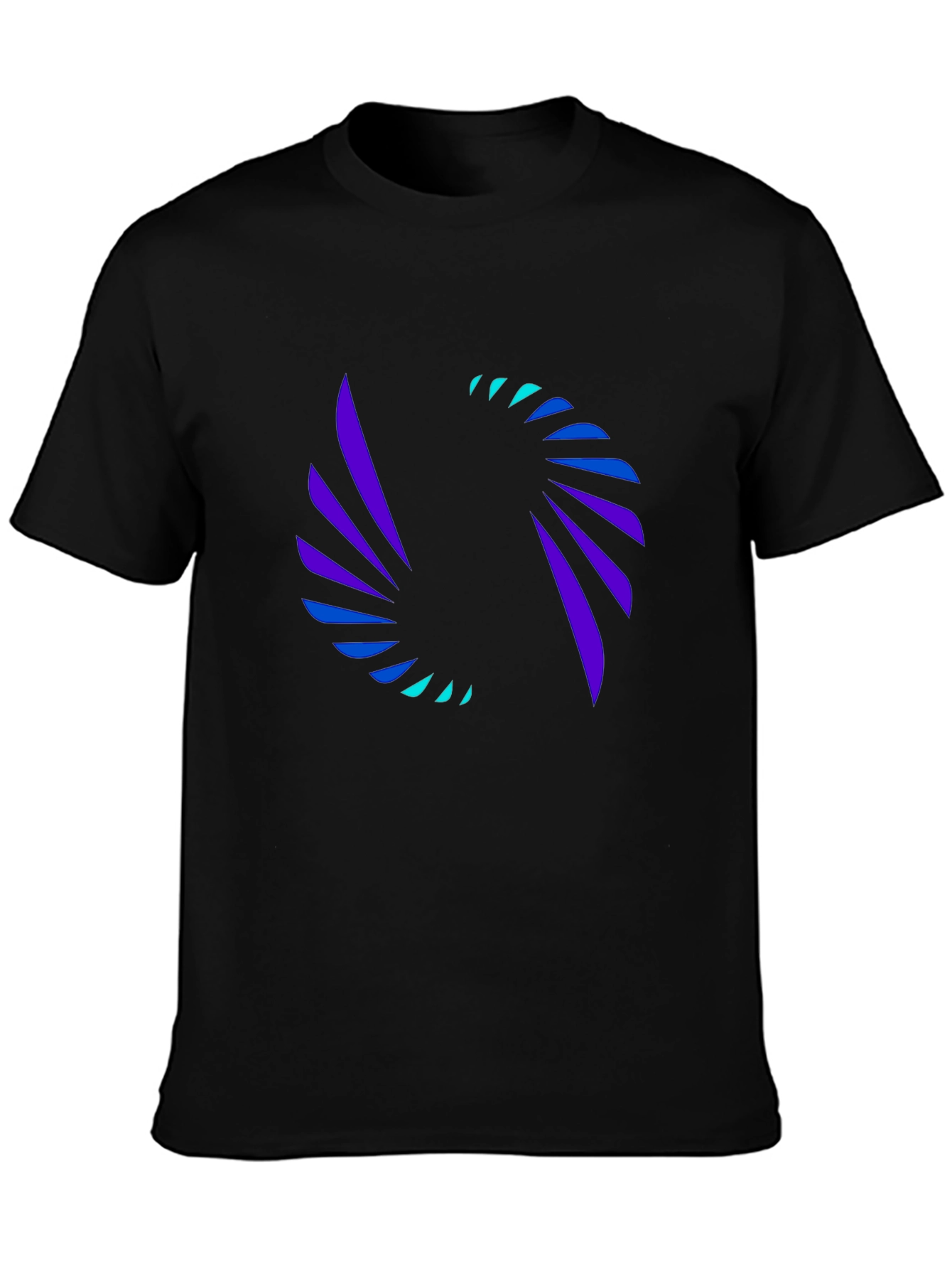 Abstract Swirl Graphic Tee - Modern Black T-Shirt