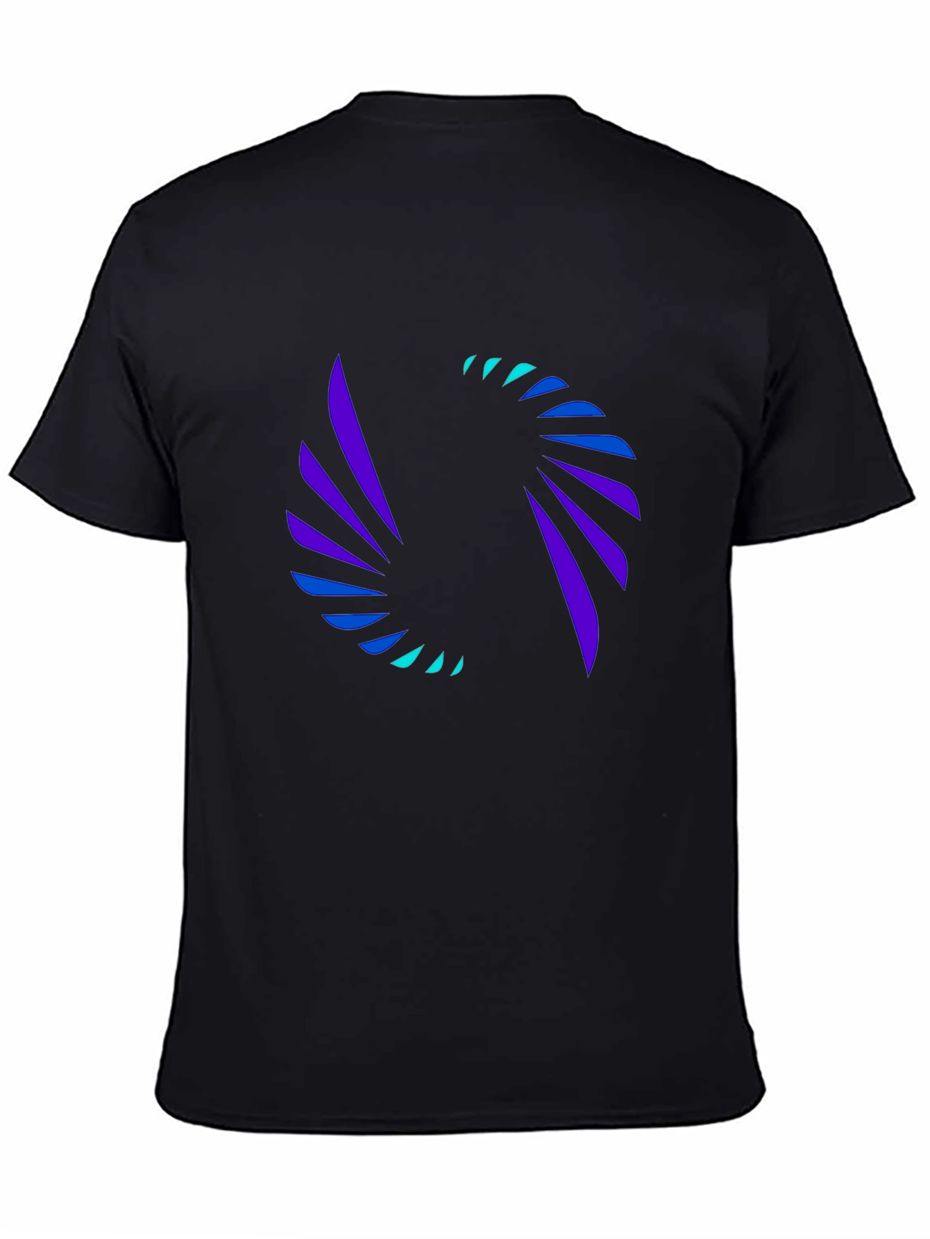 Abstract Swirl Graphic Tee - Modern Black T-Shirt