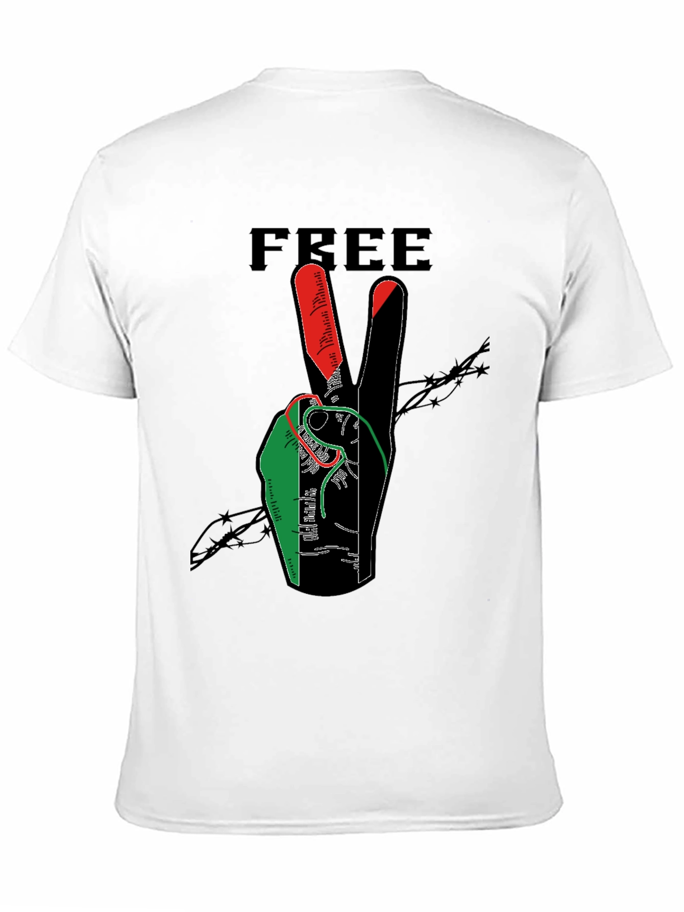 Free Peace Hand Graphic Print T-Shirt