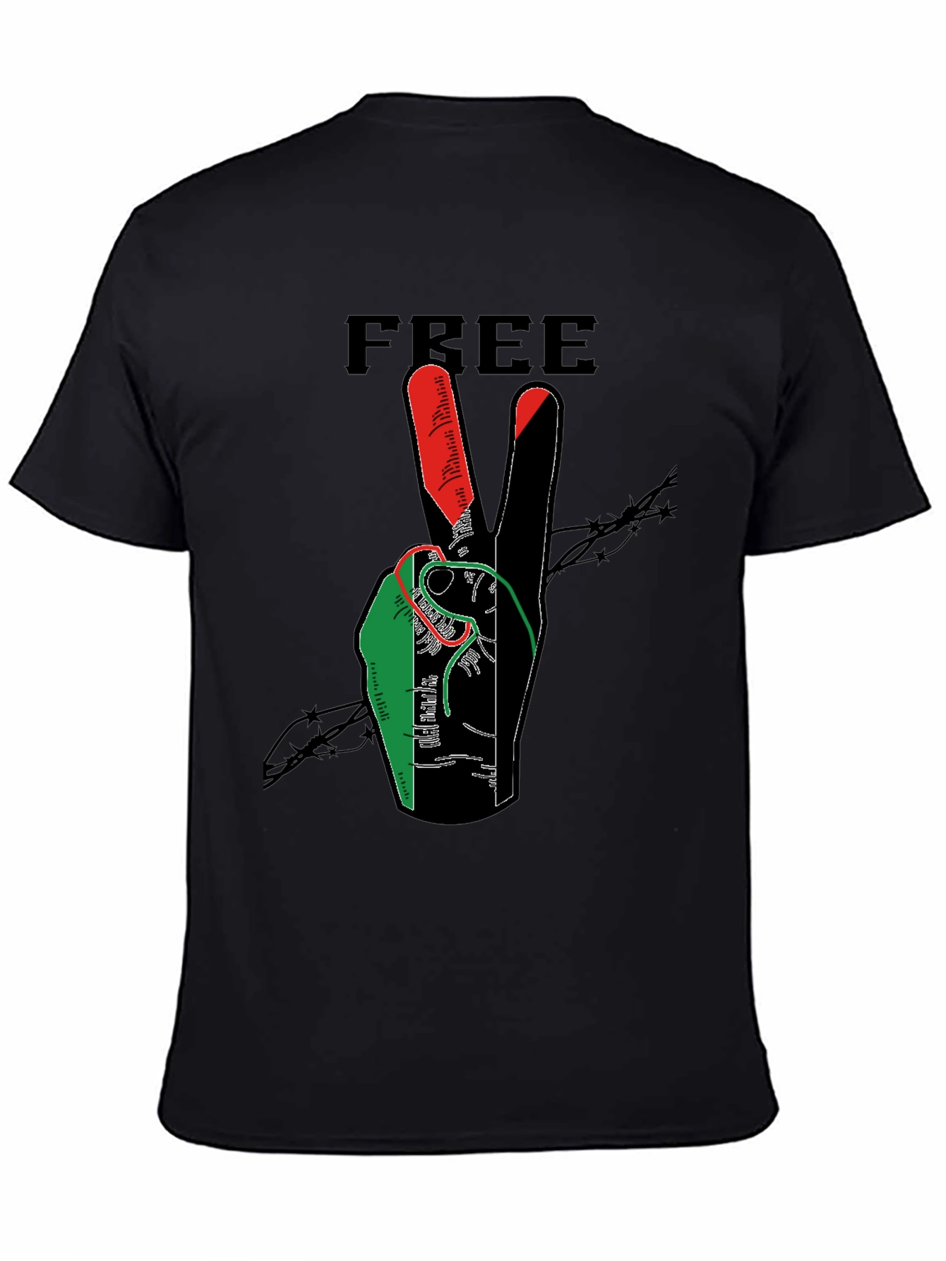 Free Peace Hand Graphic Print T-Shirt