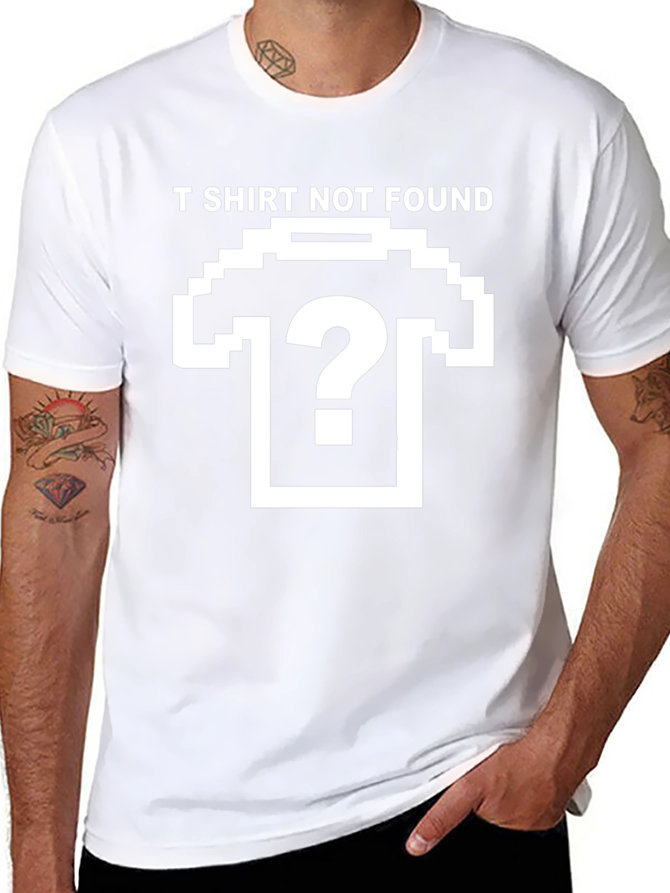T-Shirt Not Found Graphic Tee - Pixel Shirt