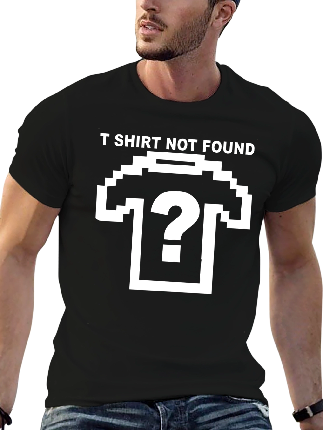 T-Shirt Not Found Graphic Tee - Pixel Shirt