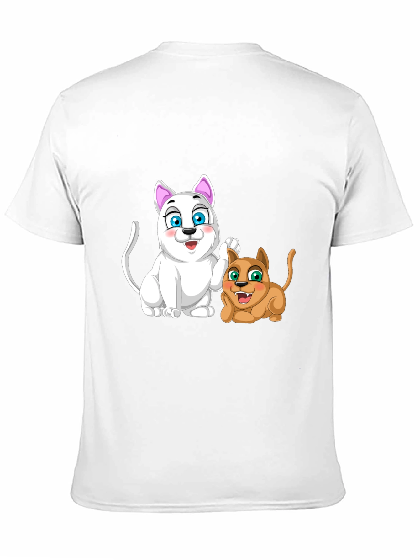 Cartoon Cats Black T-Shirt