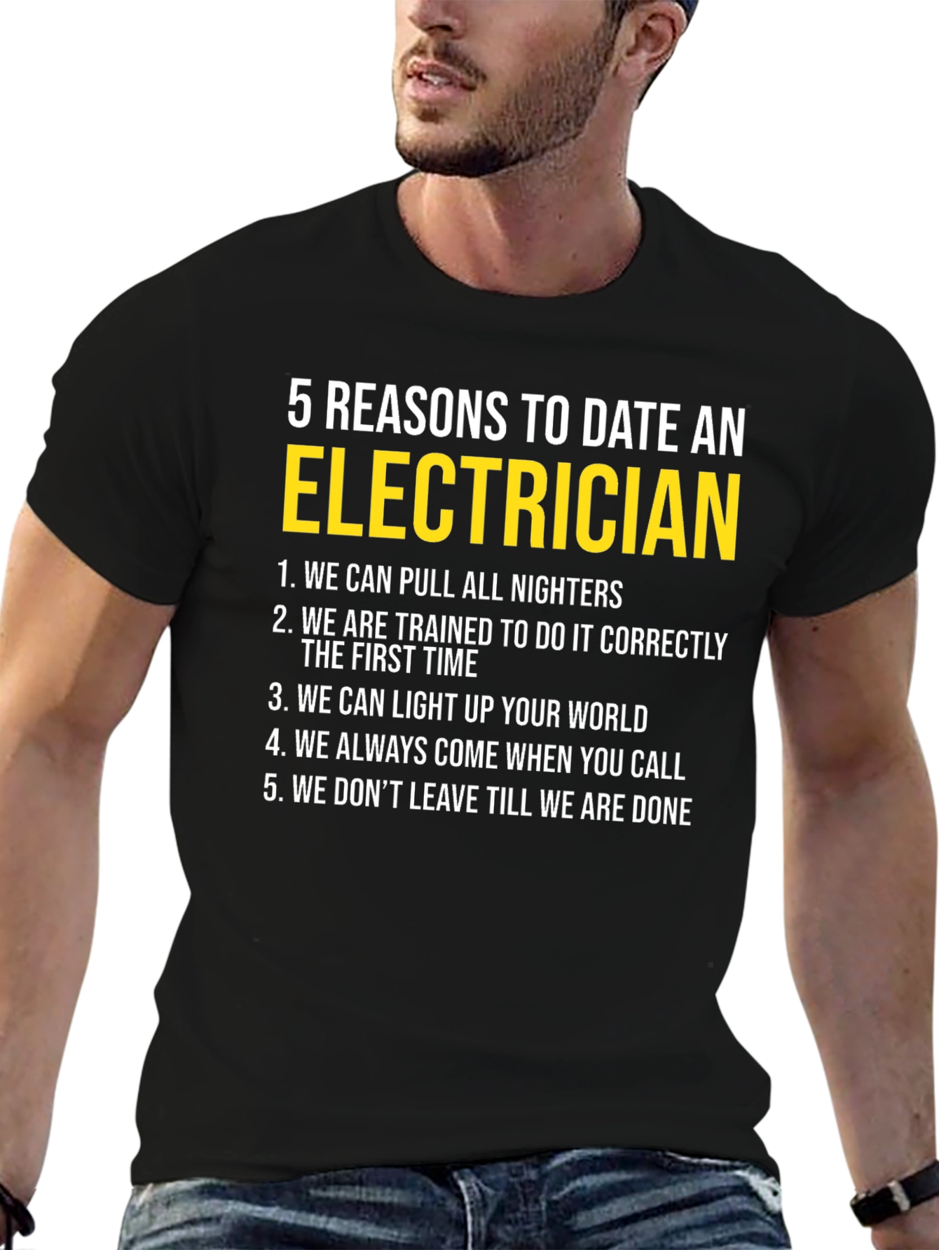 Electrician Dating Reasons Graphic T-Shirt