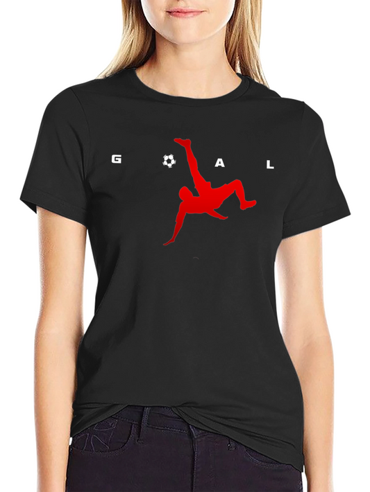 Goal! Soccer Bicycle Kick Graphic Tee - Black