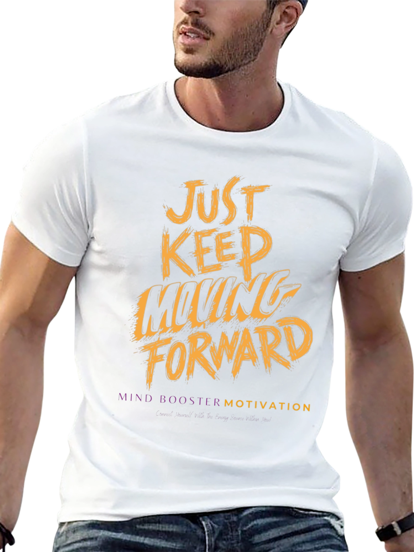 Motivational Graphic T-Shirt - Just Keep Moving Forward