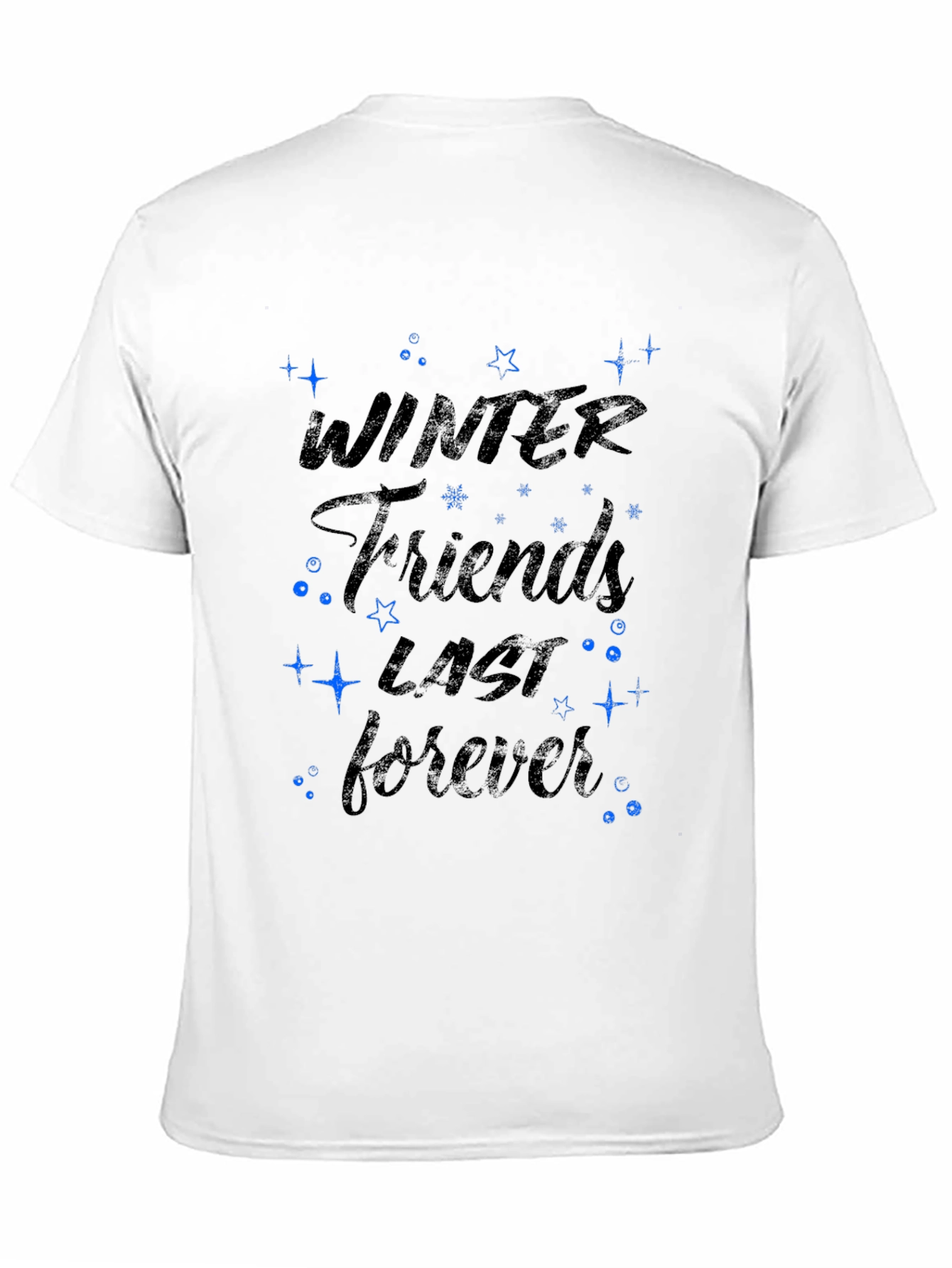 Winter Friends Forever Black Graphic Tee