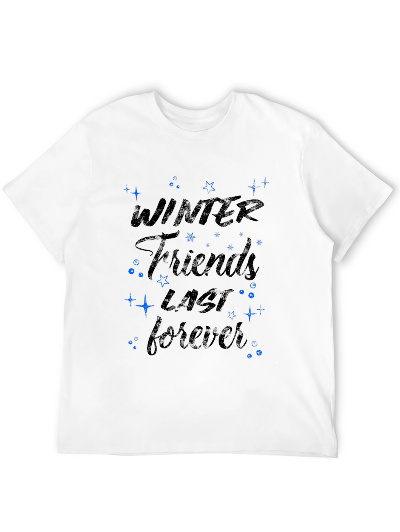 Winter Friends Forever Black Graphic Tee