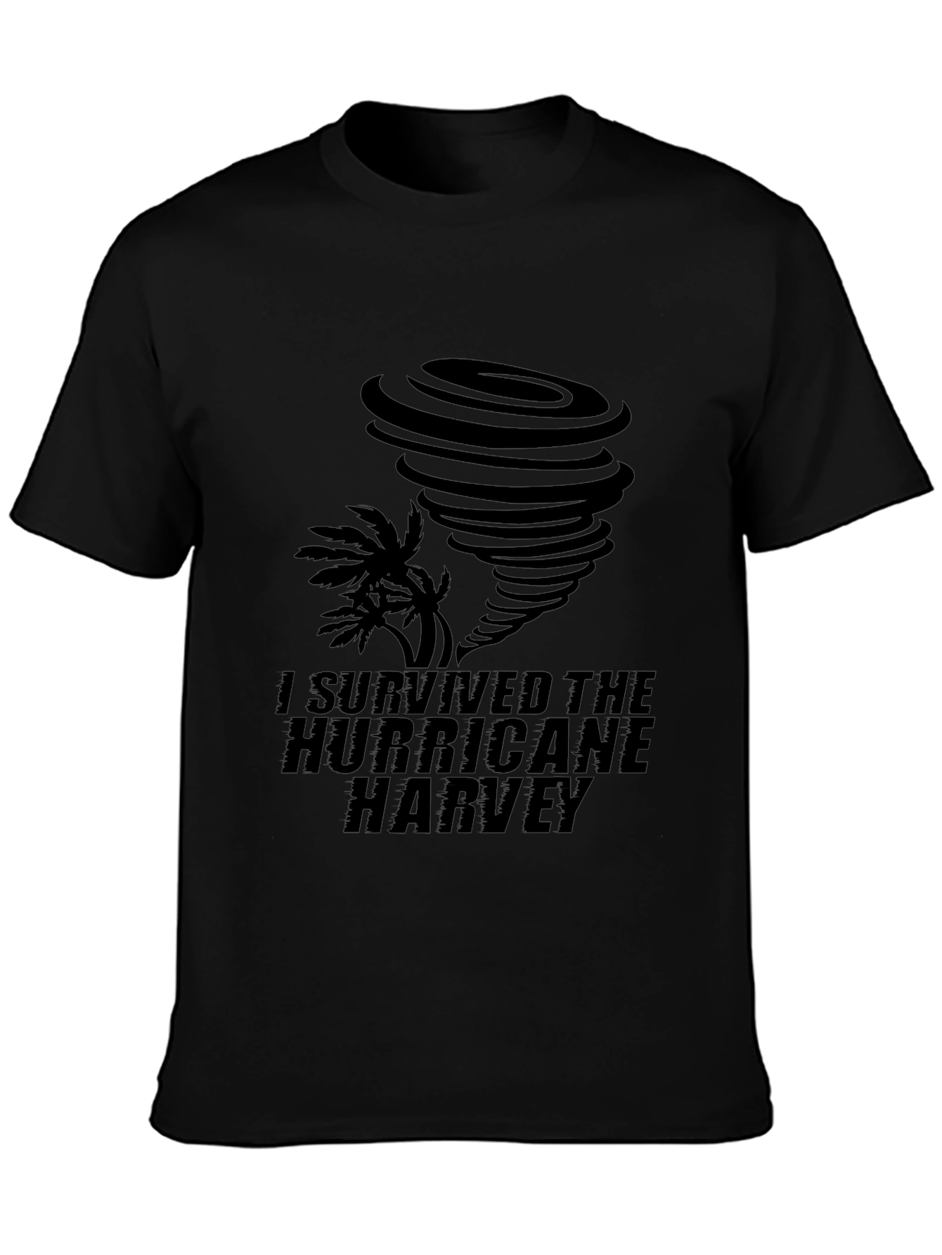 I Survived Hurricane Harvey Black T-Shirt