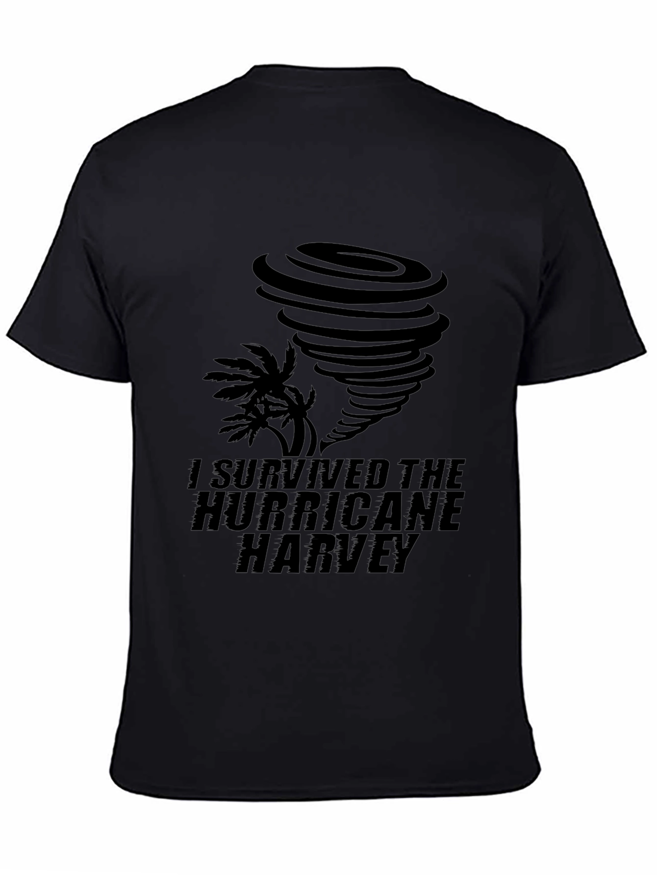 I Survived Hurricane Harvey Black T-Shirt