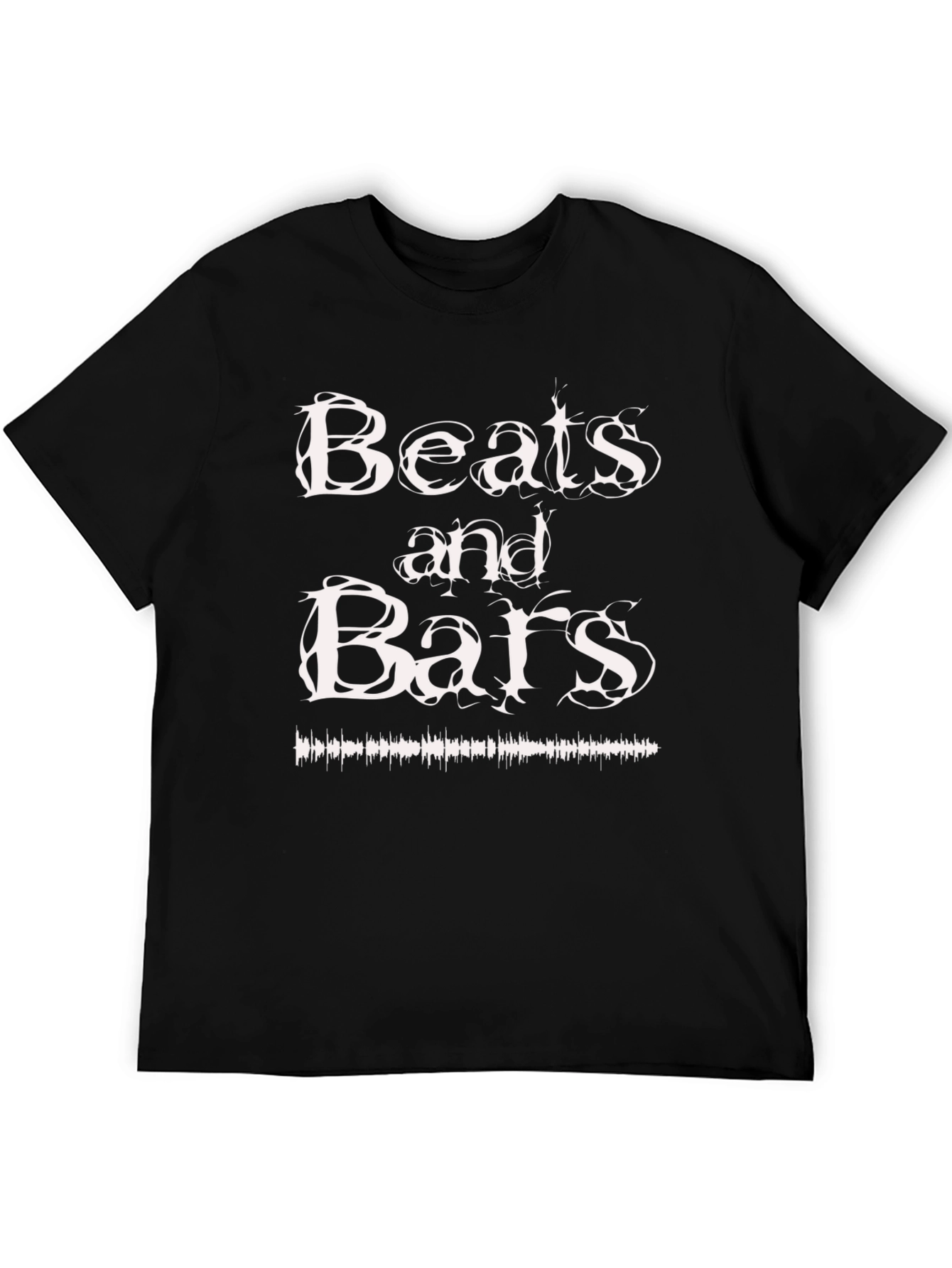 Beats and Bars Graphic T-Shirt - Black Cotton Tee