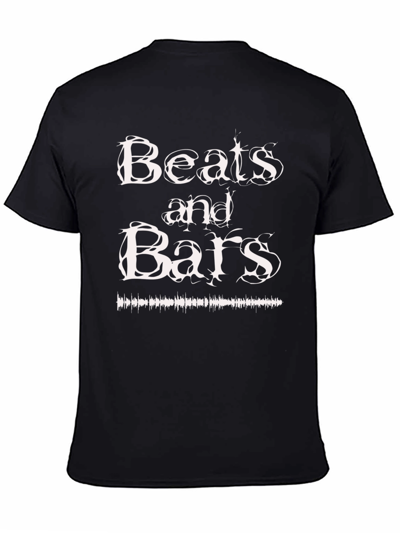 Beats and Bars Graphic T-Shirt - Black Cotton Tee