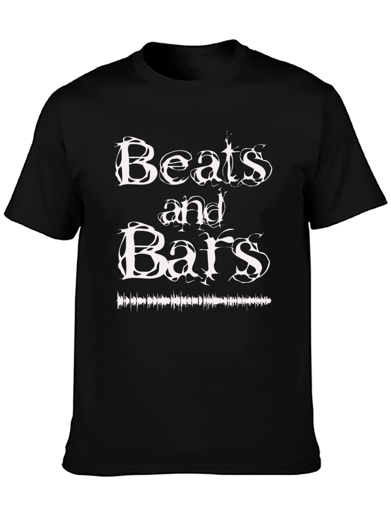 Beats and Bars Graphic T-Shirt - Black Cotton Tee