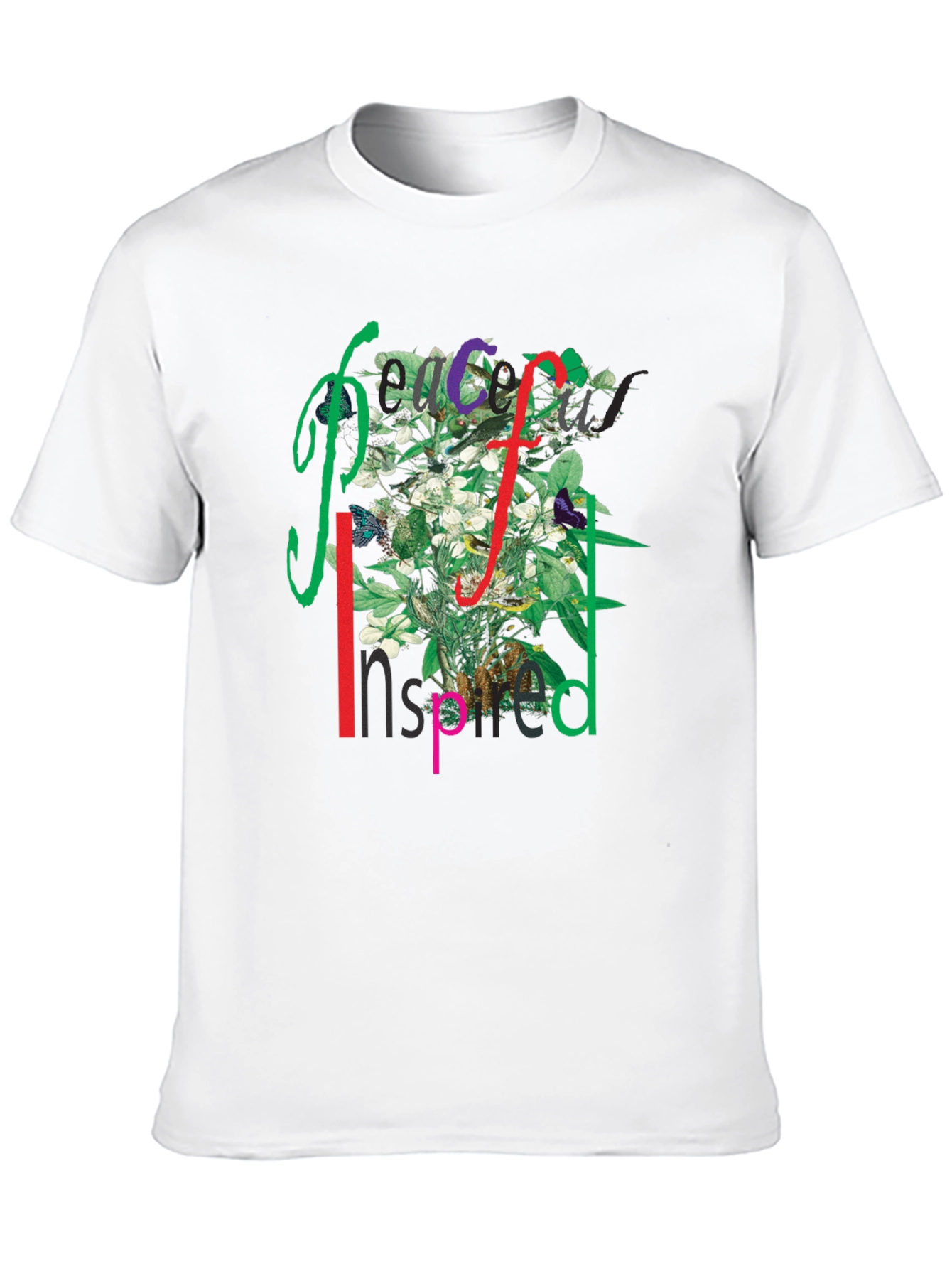 Peace Inspired Floral Graphic T-Shirt