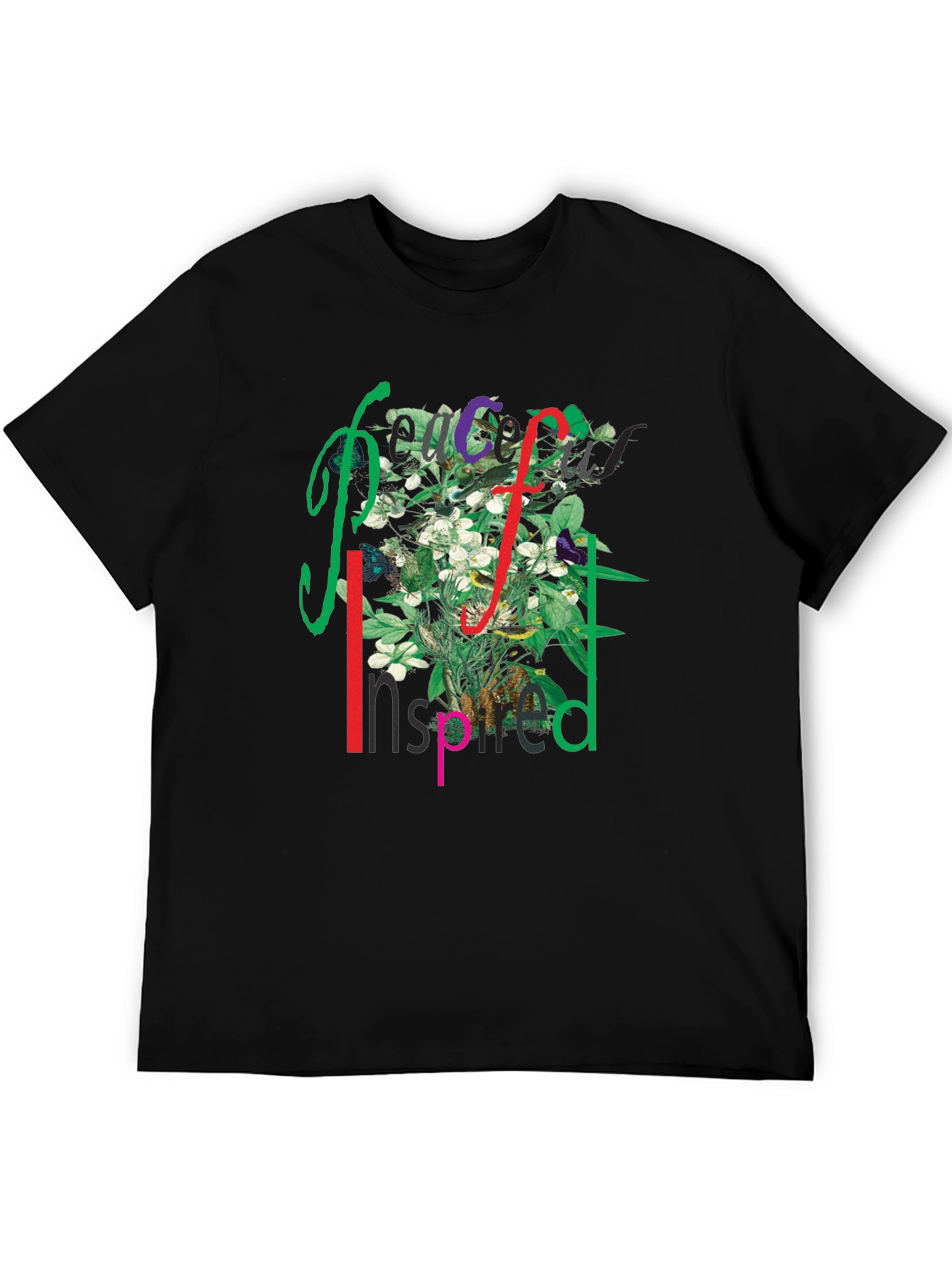 Peace Inspired Floral Graphic T-Shirt