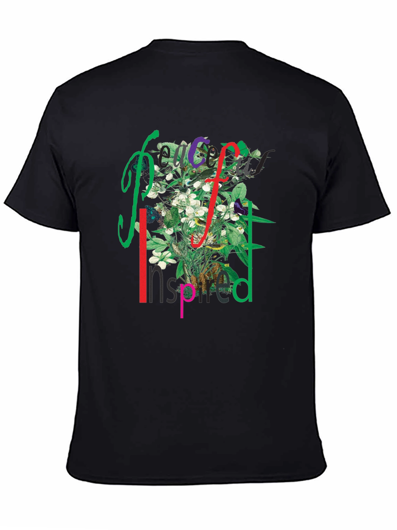 Peace Inspired Floral Graphic T-Shirt