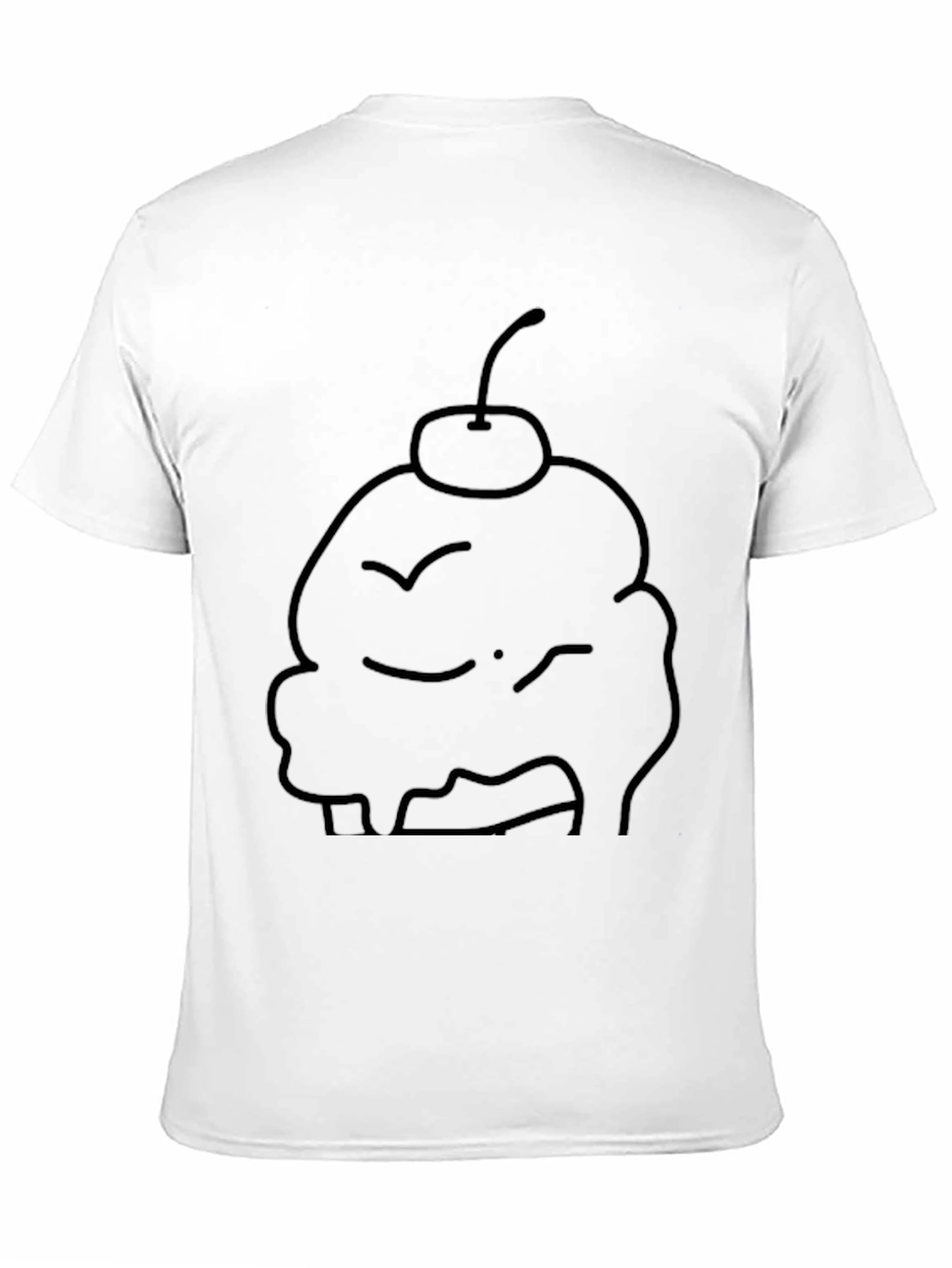 Cupcake Graphic Tee - Black Cotton T-Shirt