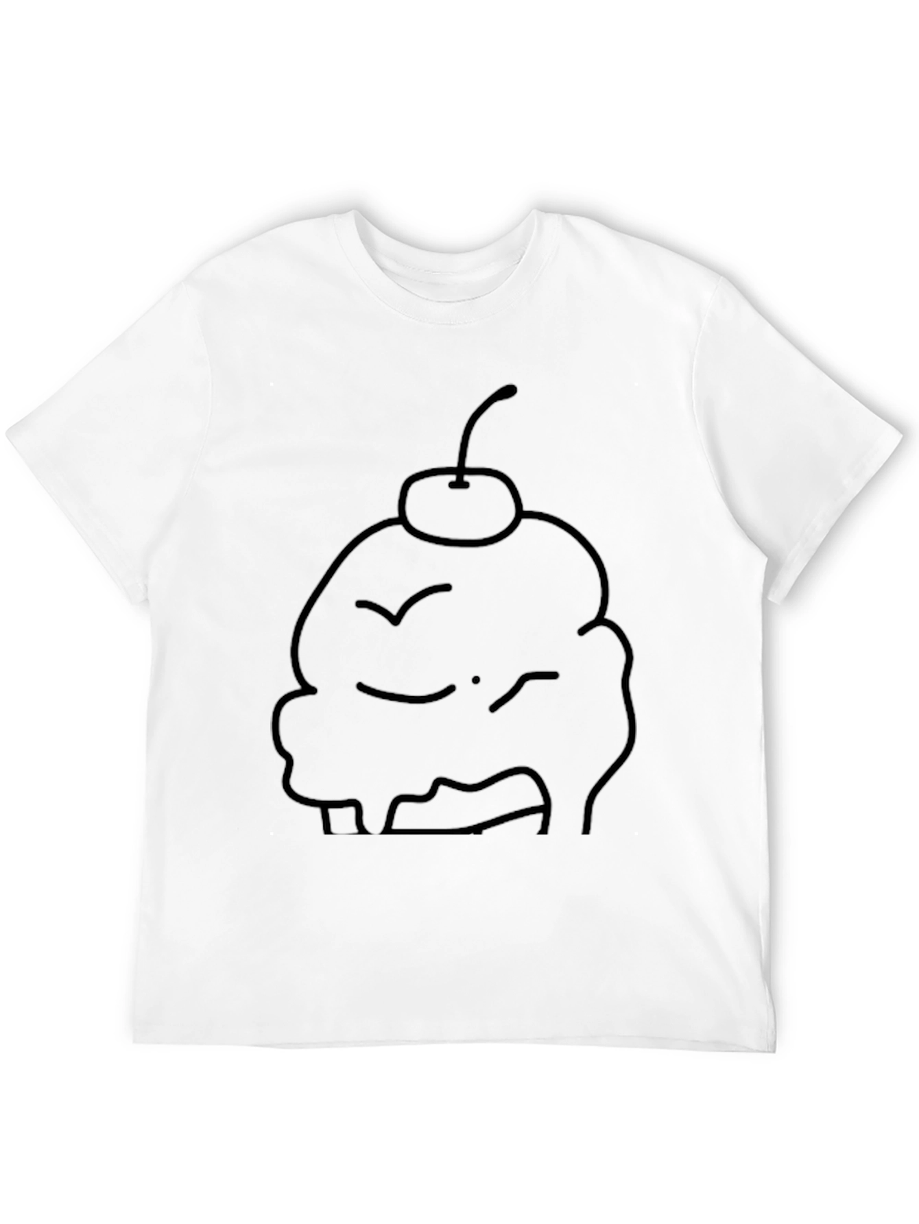 Cupcake Graphic Tee - Black Cotton T-Shirt