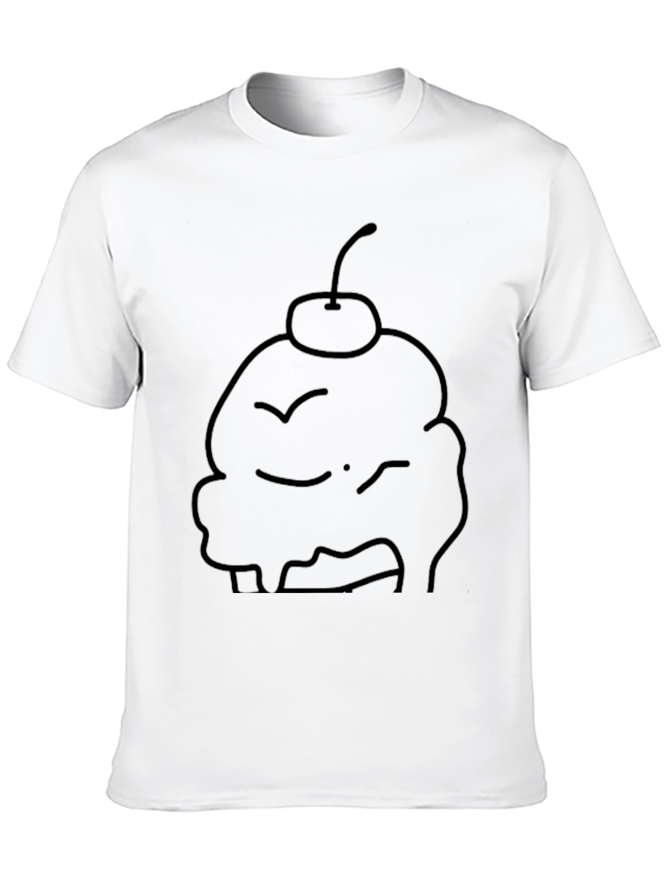 Cupcake Graphic Tee - Black Cotton T-Shirt