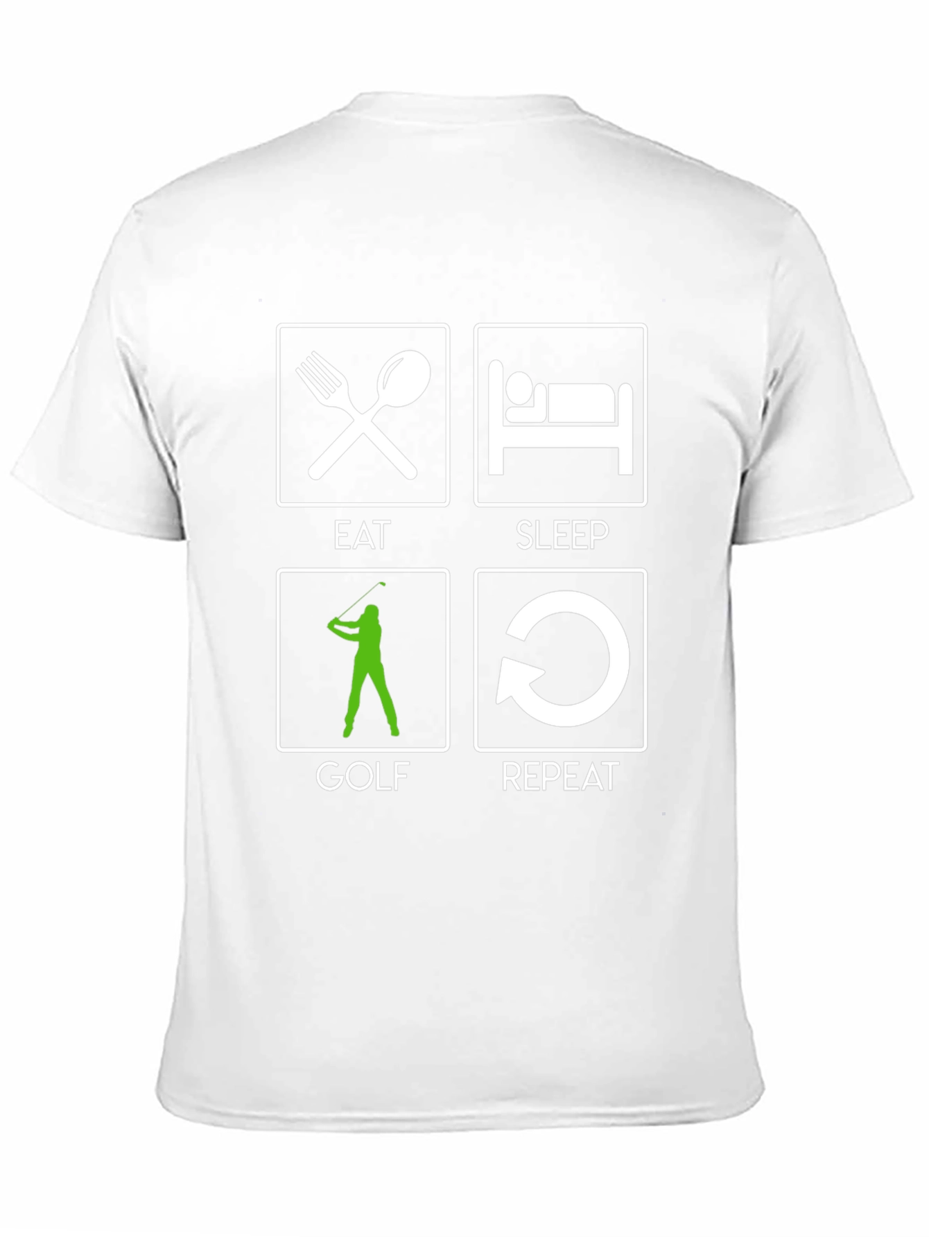 Eat Sleep Golf Repeat Graphic Tee