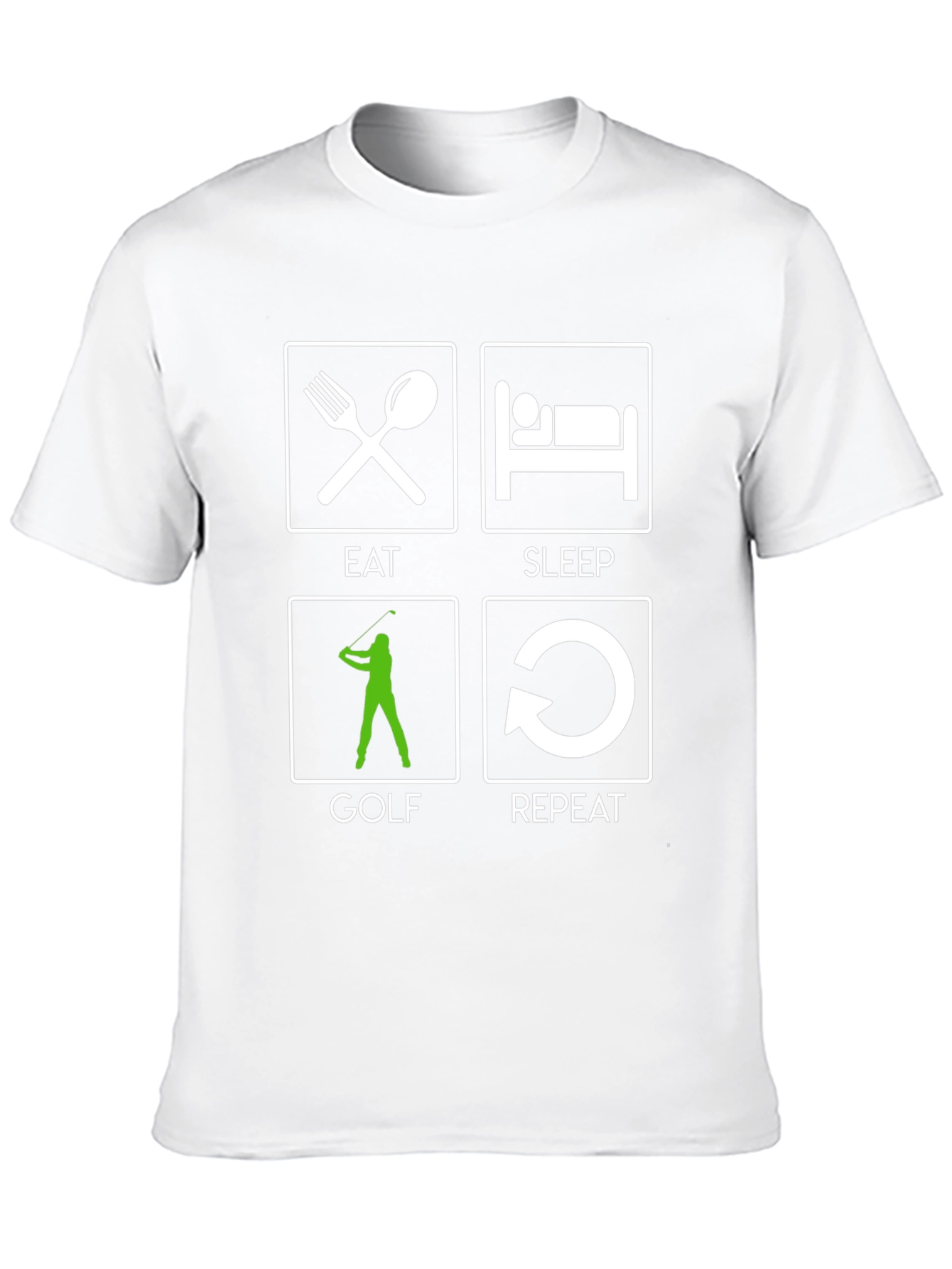 Eat Sleep Golf Repeat Graphic Tee