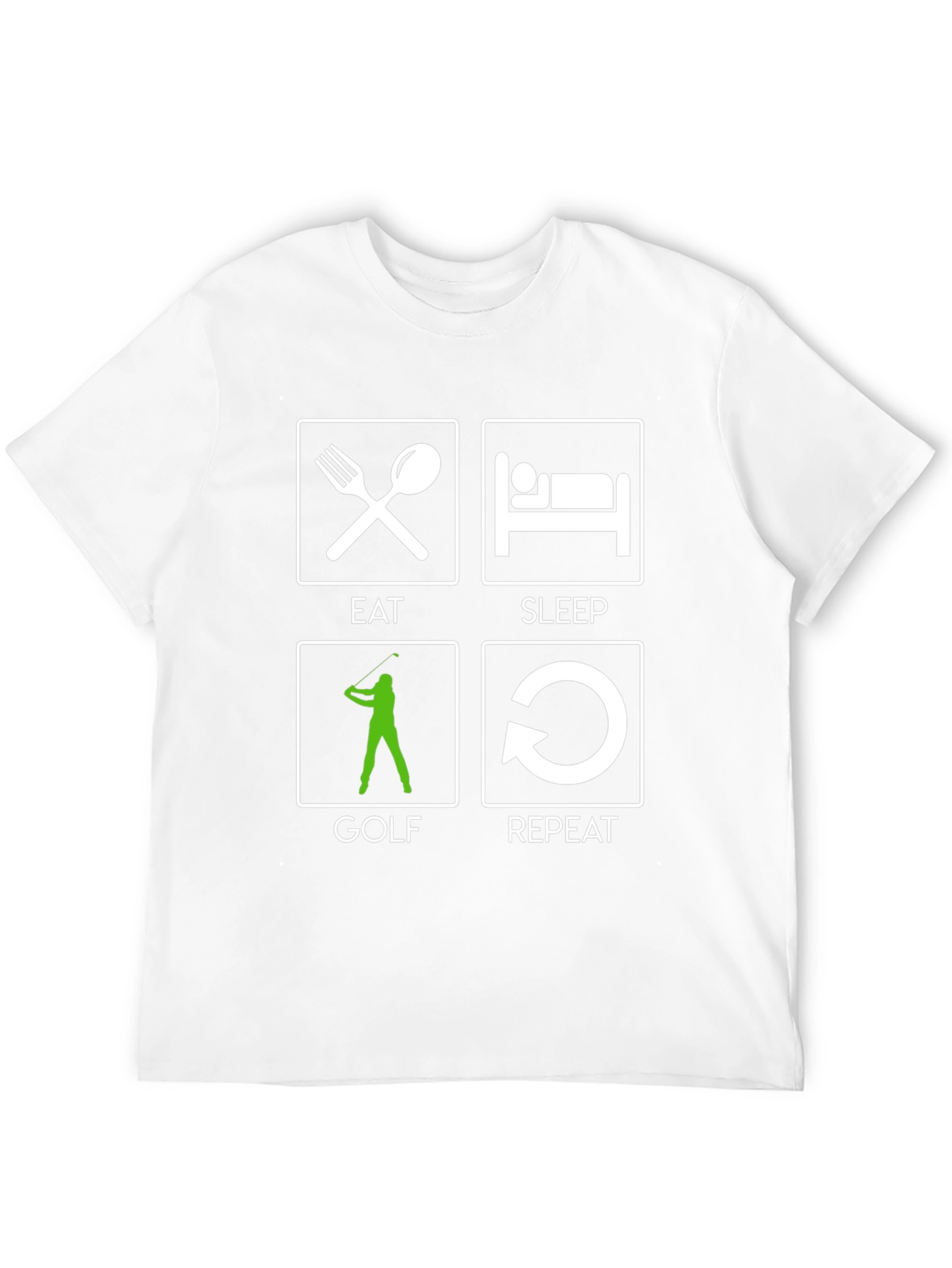 Eat Sleep Golf Repeat Graphic Tee