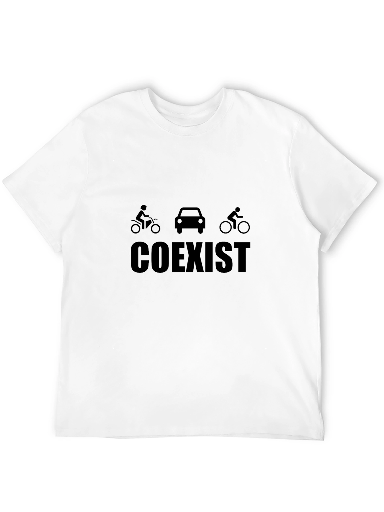 Coexist Graphic Tee - Black Cotton Blend Shirt