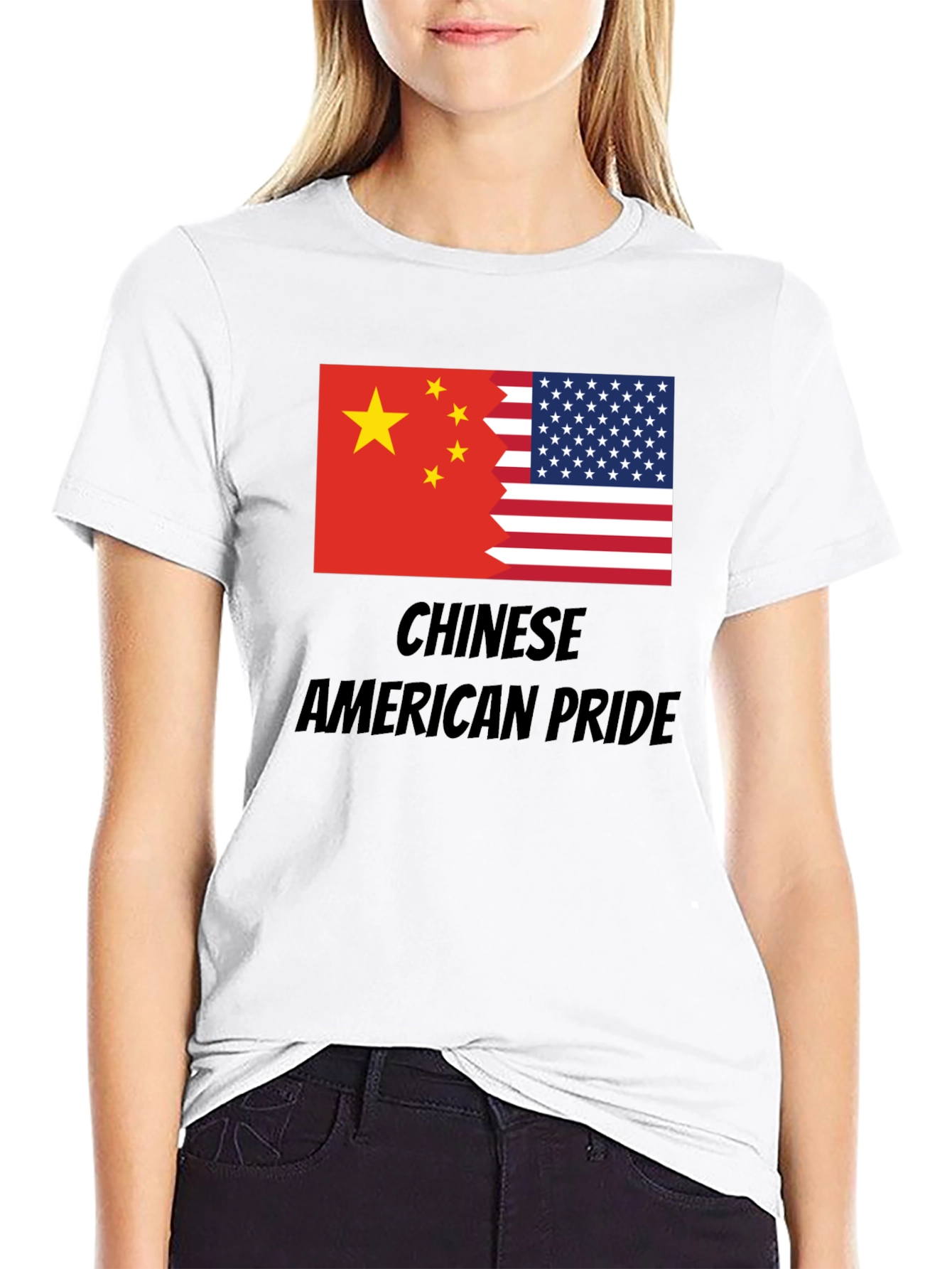 Chinese American Pride T-Shirt - USA China Flag Tee