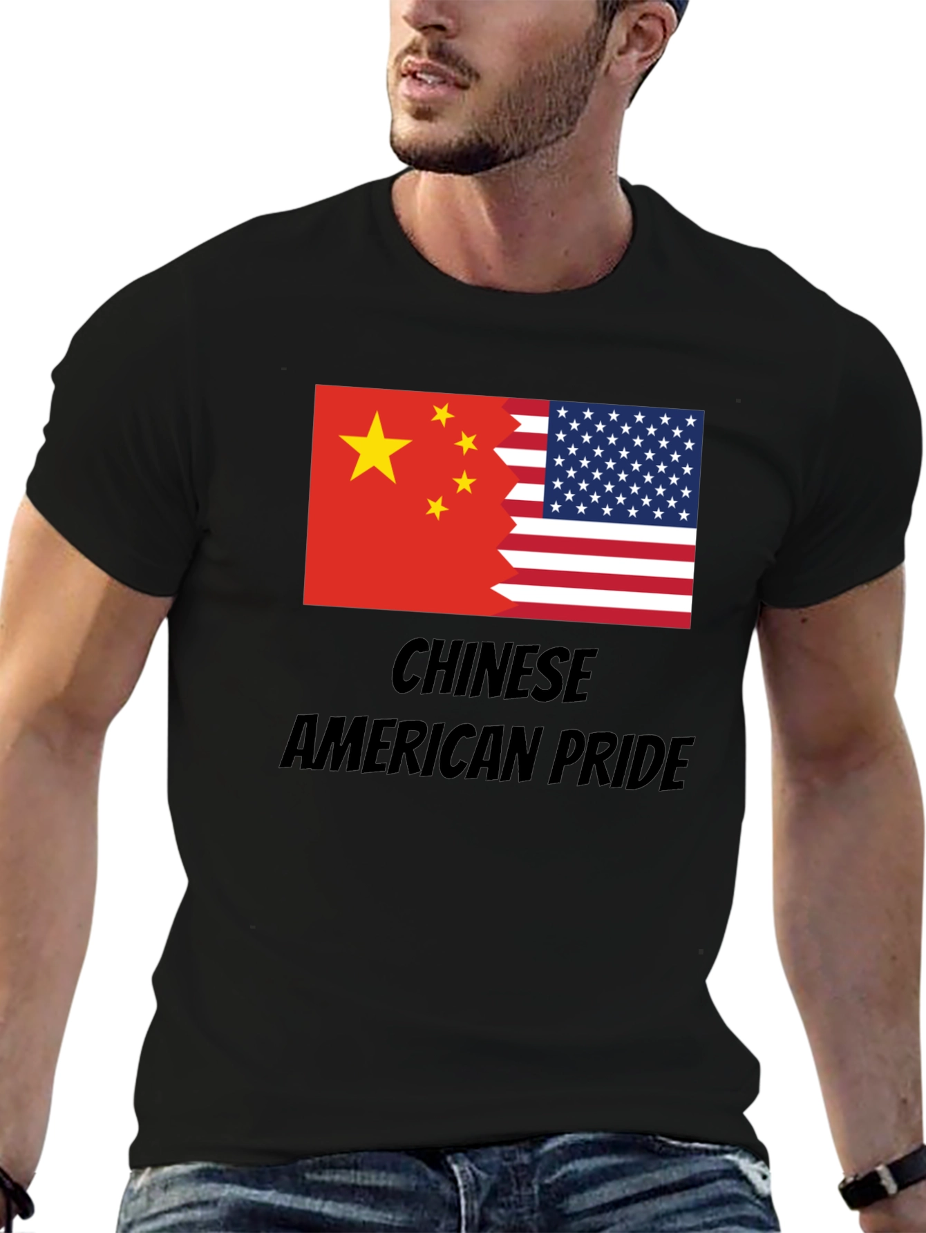 Chinese American Pride T-Shirt - USA China Flag Tee
