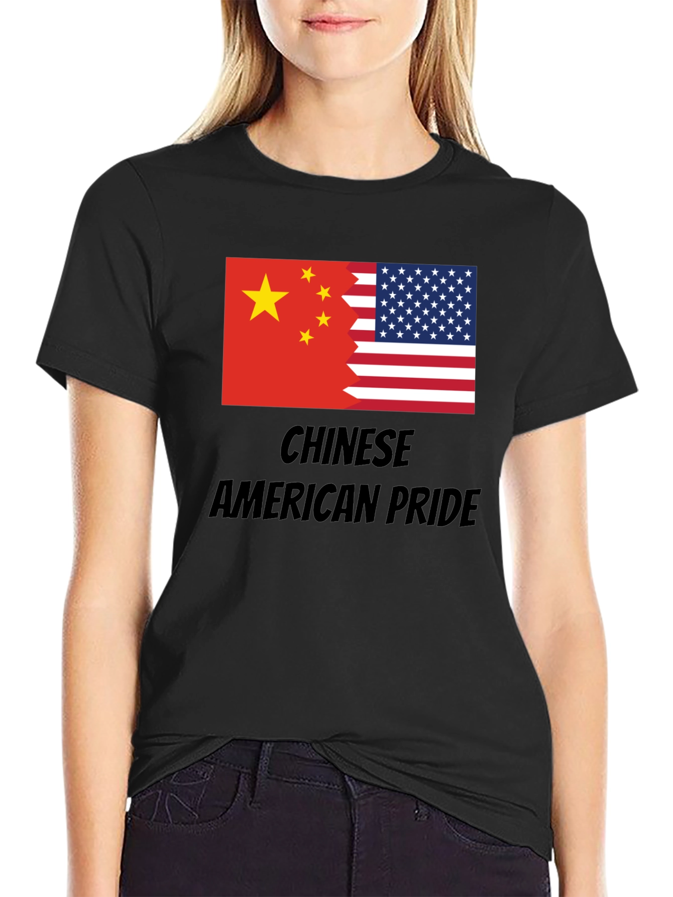 Chinese American Pride T-Shirt - USA China Flag Tee