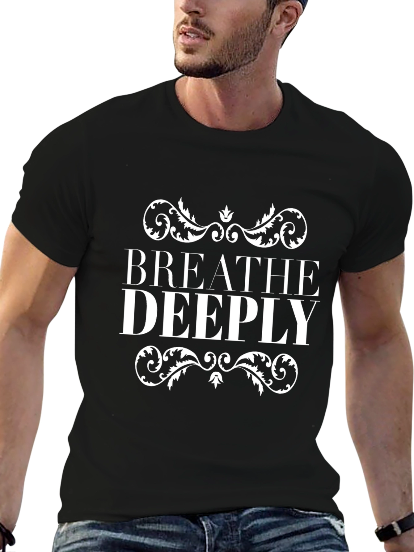 Breathe Deeply Graphic Tee - Relax & Focus